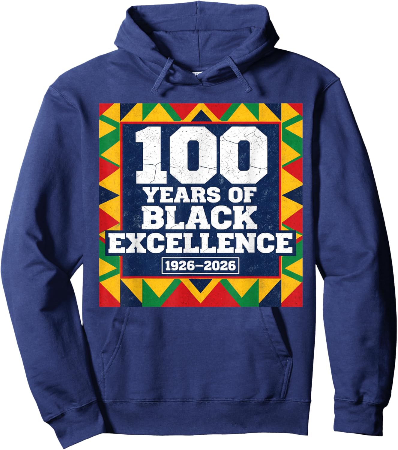 100 Years of Black Excellence Centennial Black History Month Hoodie - Hoodie | Navy
