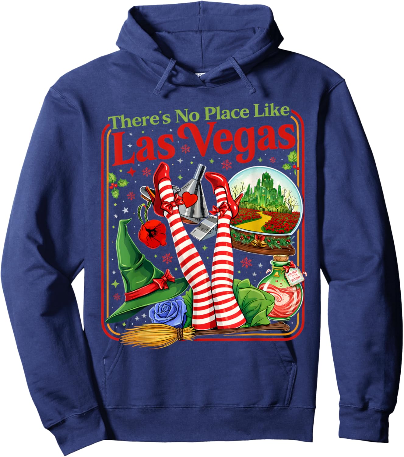 No Place Like Las Vegas Funny Fantasy Holiday Travel Art Hoodie - Hoodie | Navy