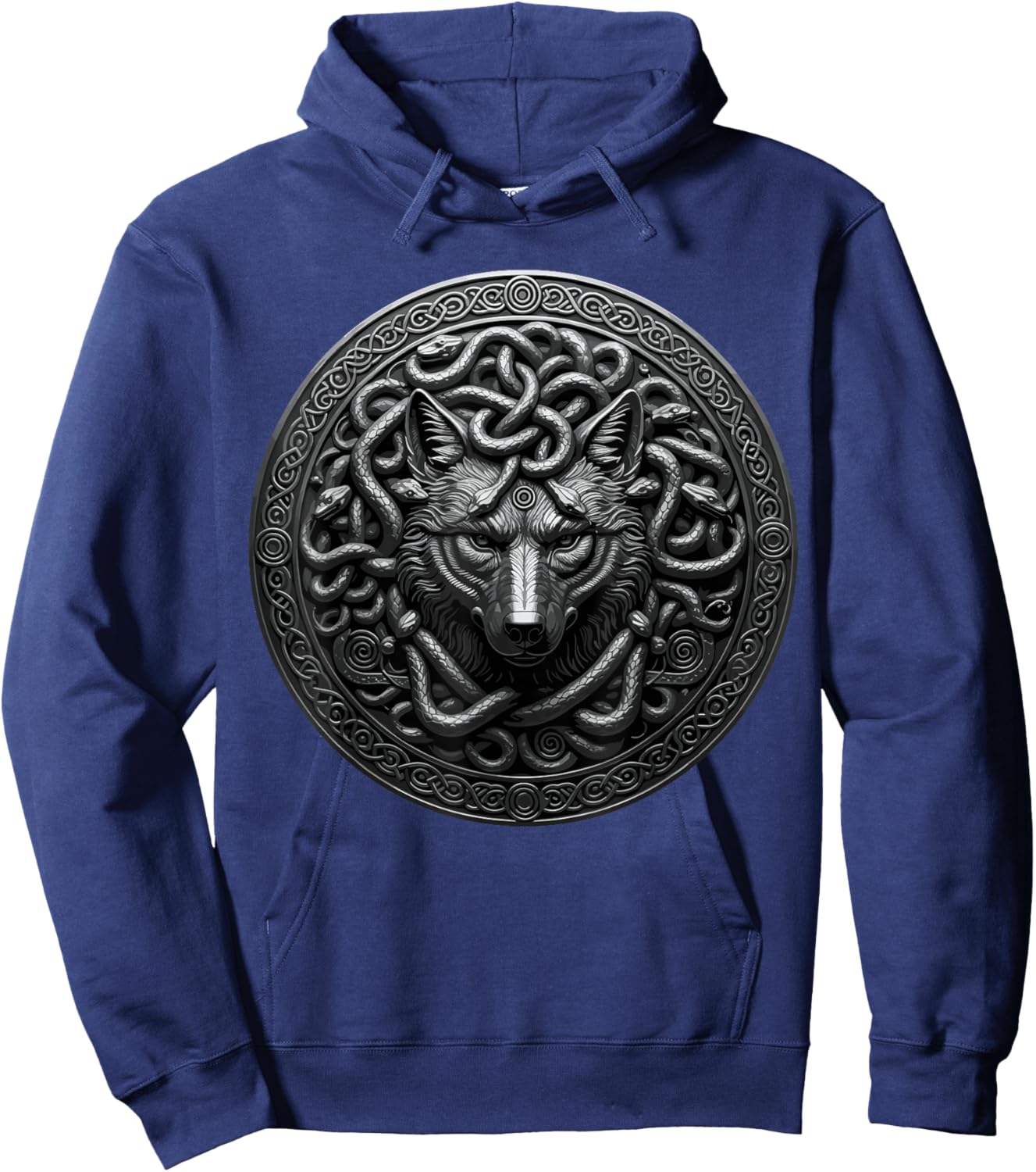 Medusa Head Myth Gorgon Wolf Snake Hair Greek Mythology Hoodie - Hoodie | Navy
