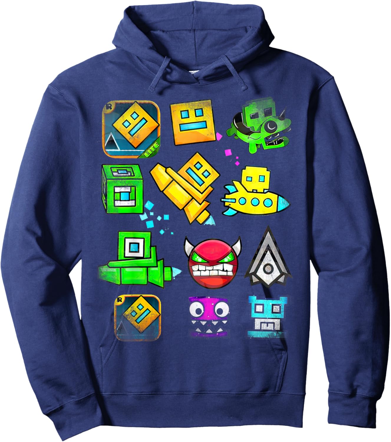 Video Game Geometry Video Gamer Lover Dash Hoodie - Hoodie | Navy