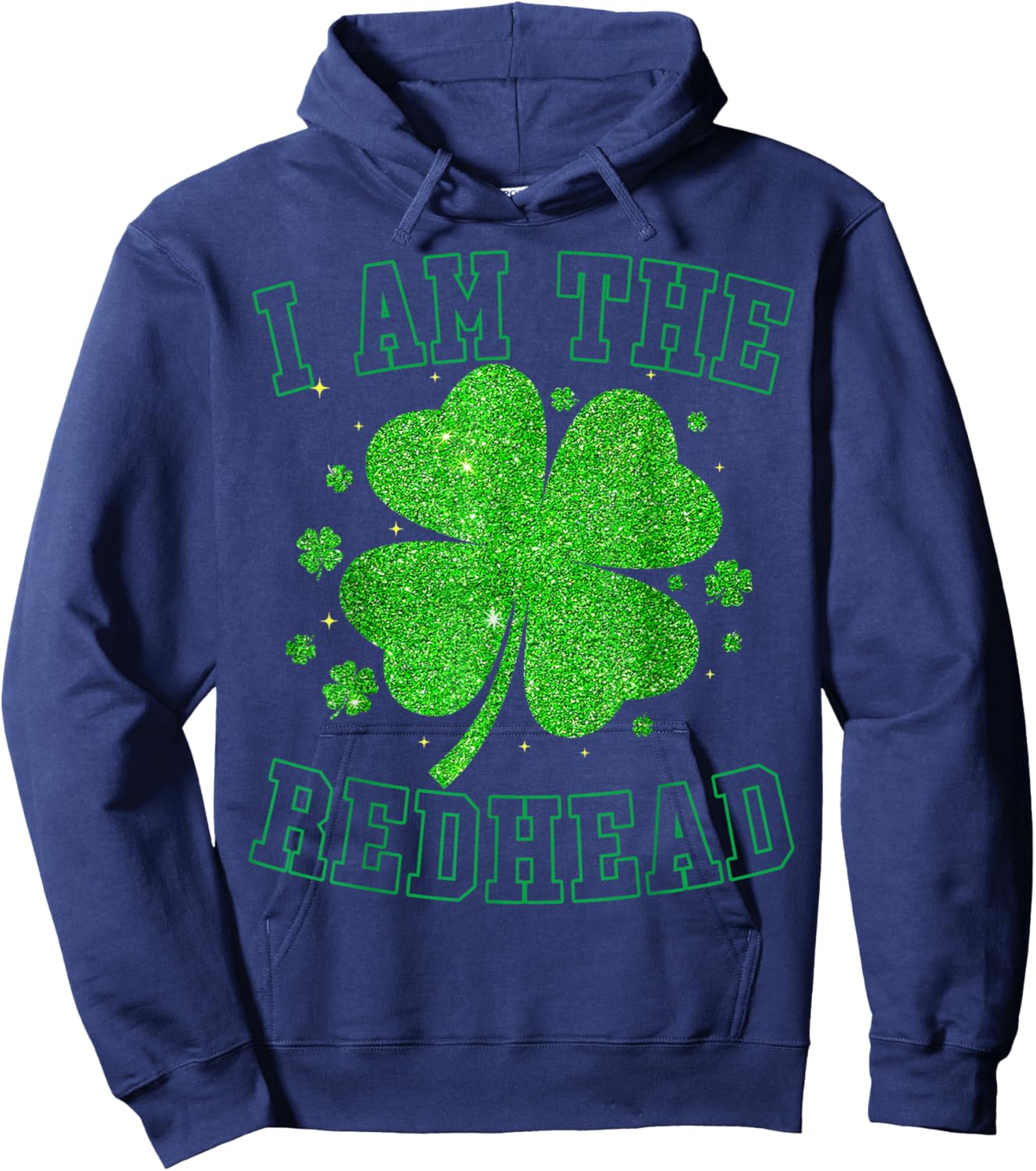 I Am The Redhead Clovers St Patricks Day Girl Kids Hoodie - Hoodie | Navy