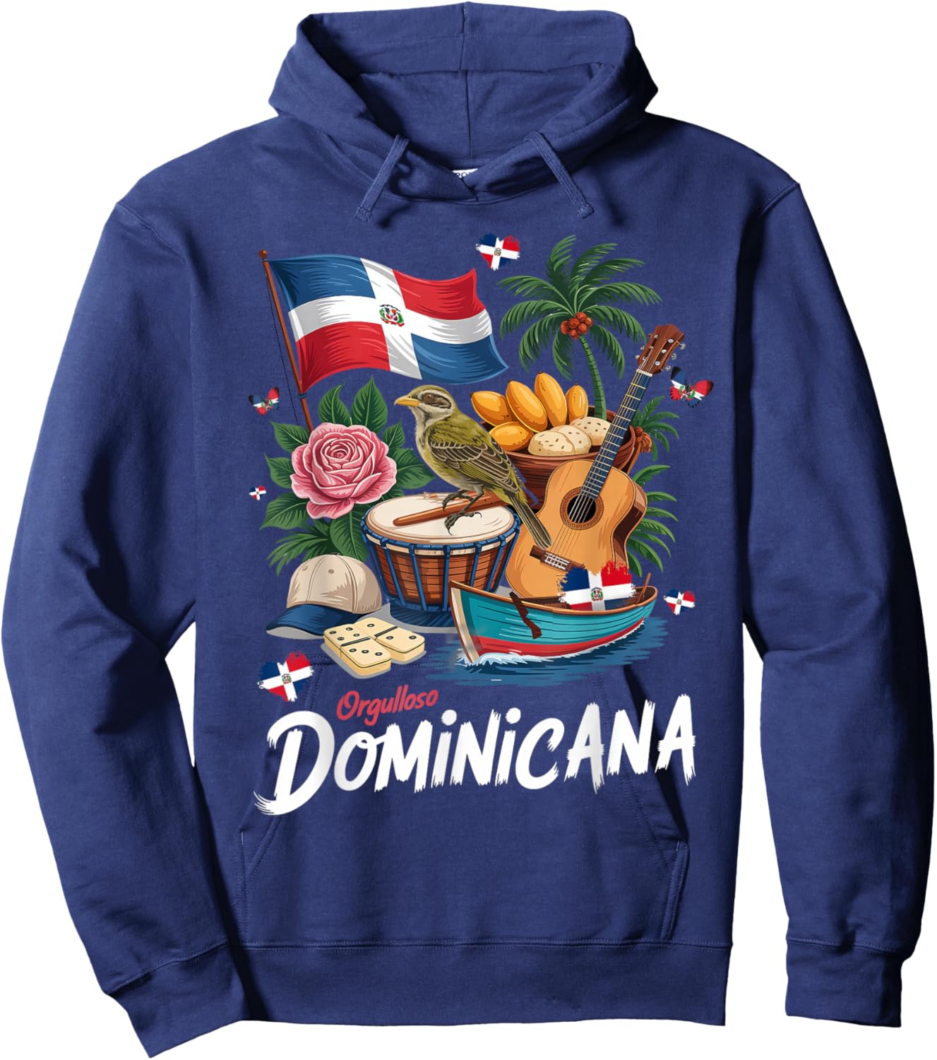 Dominicana Costume Idea Dominican Republic Flag Hoodie - Hoodie | Navy