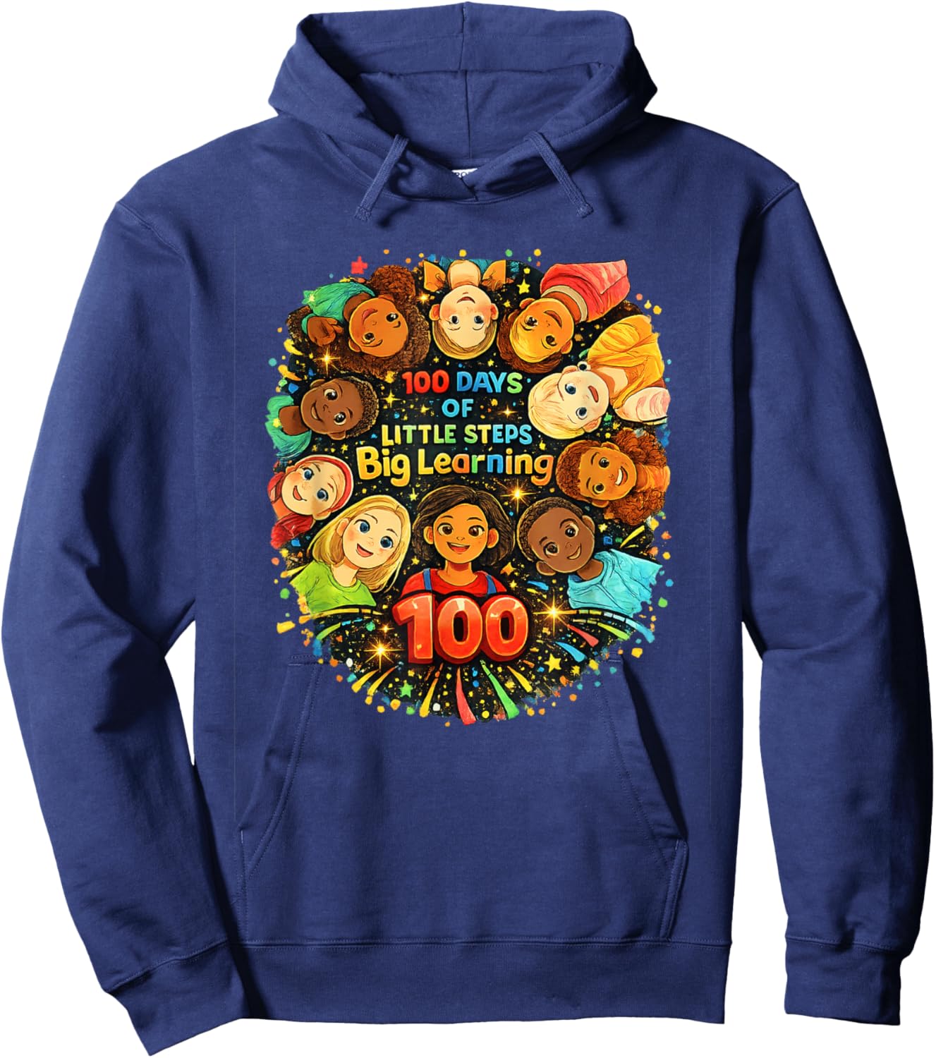 Awesome 100 Days of School | 100th Day of School Kids Hoodie - Hoodie | Navy