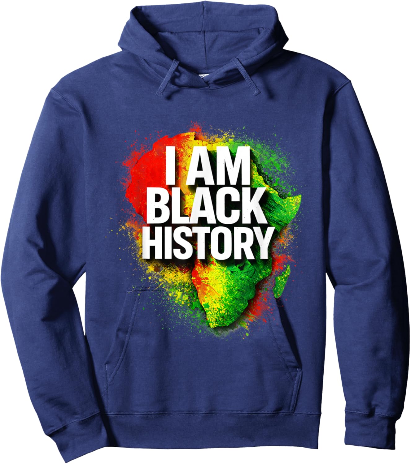 I Am Black History Pride Celebration Hoodie - Hoodie | Navy