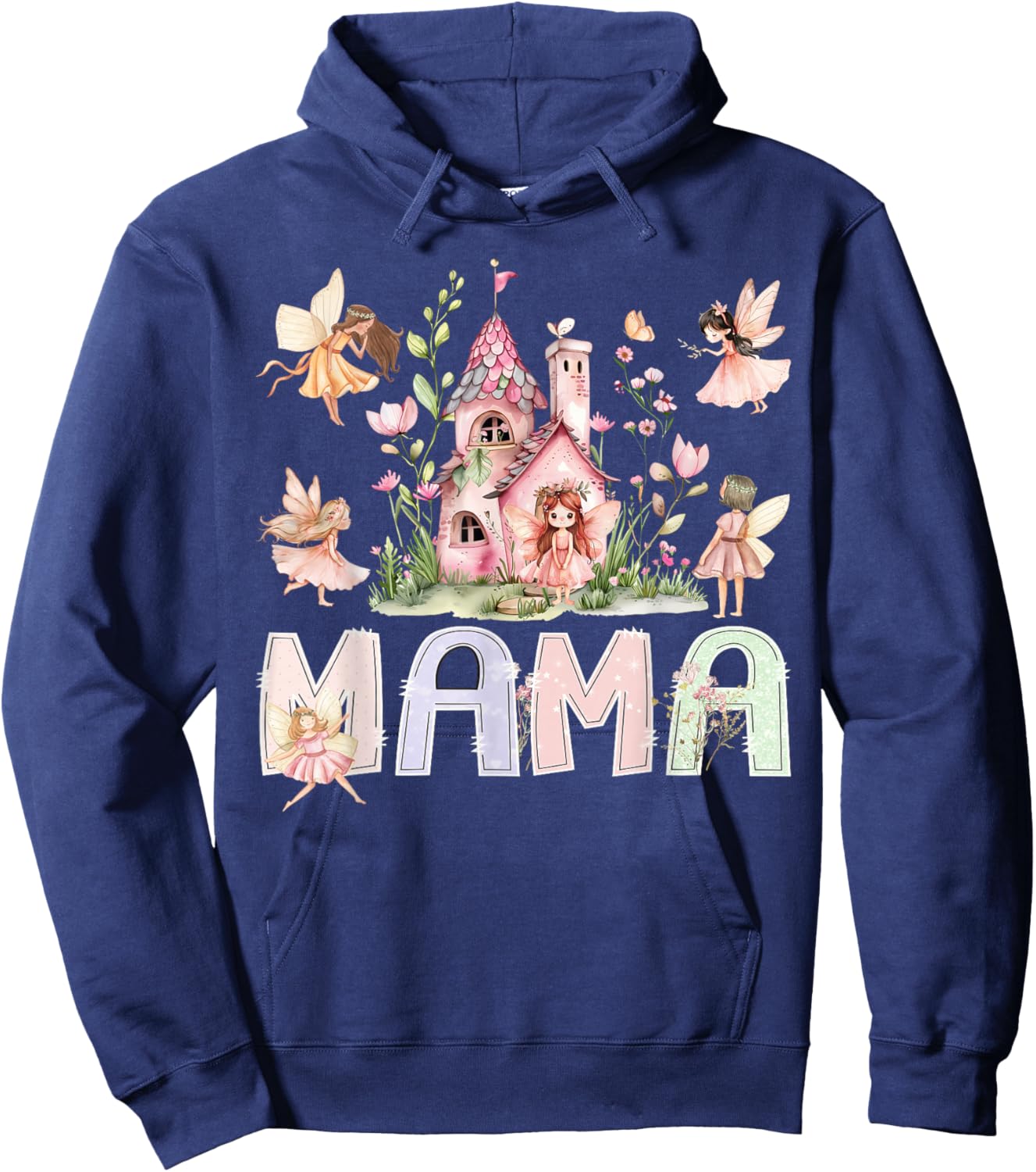 Mama Fairy Magical Floral Birthday Girl Fairytale Family Hoodie - Hoodie | Navy