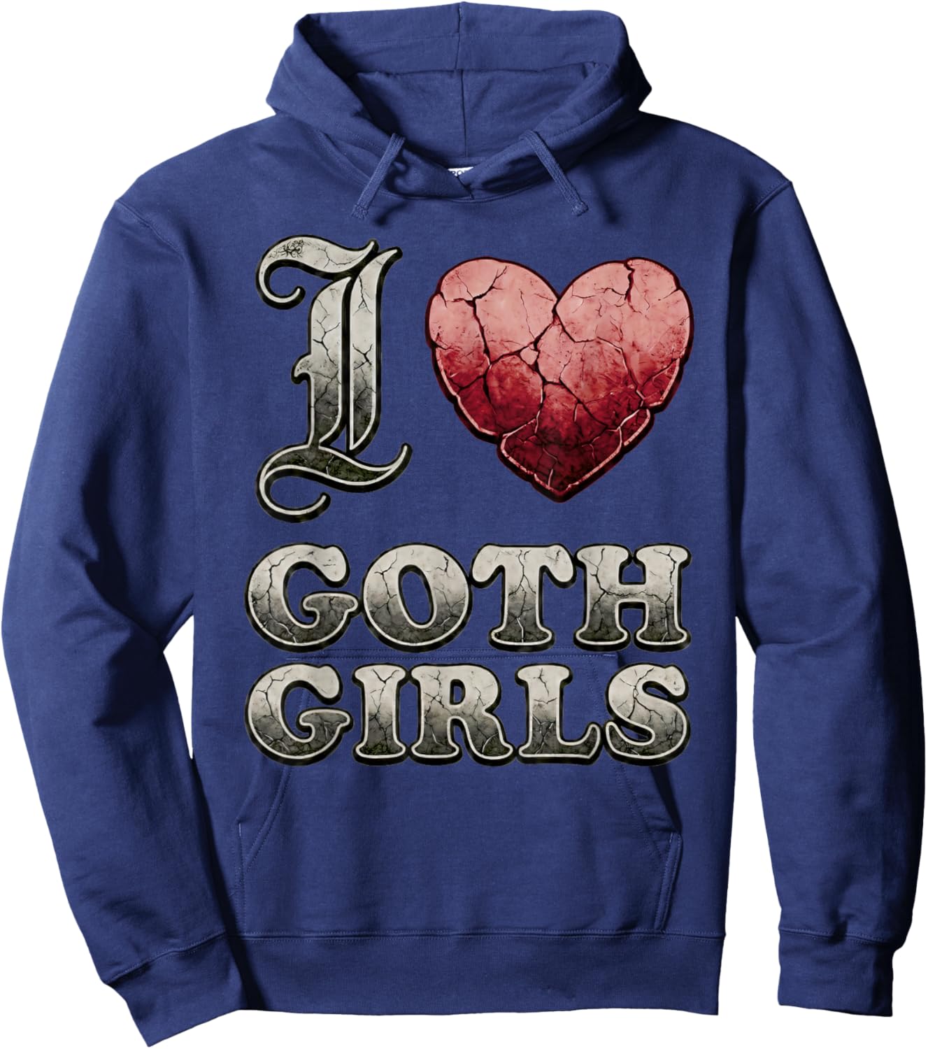 I Love Goth Girls Hoodie - Hoodie | Navy