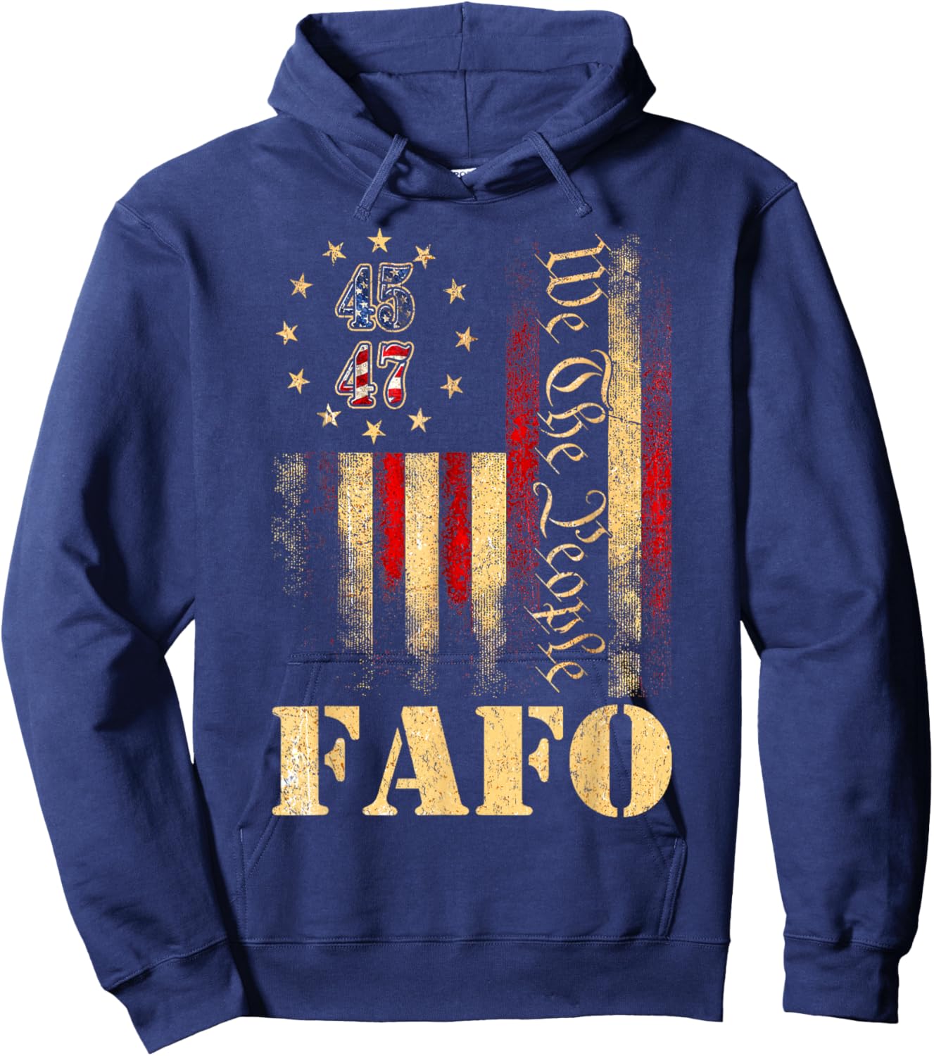 Funny Fafo Trump Fafo American USA Hoodie - Hoodie | Navy