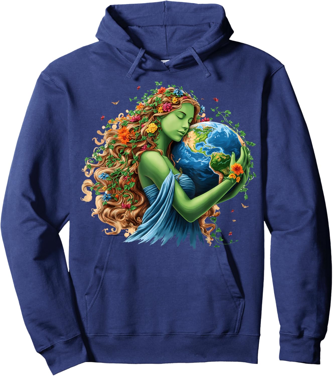 Earth Day 2026 Green Mother Nature Planet Women Girls Hoodie - Hoodie | Navy