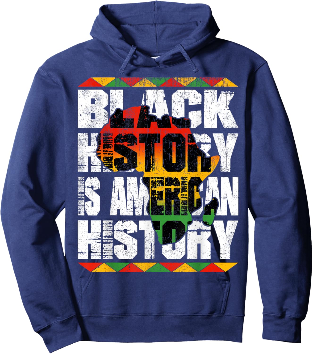 Black History is American History Men Women Kids African Hoodie - Hoodie | Navy