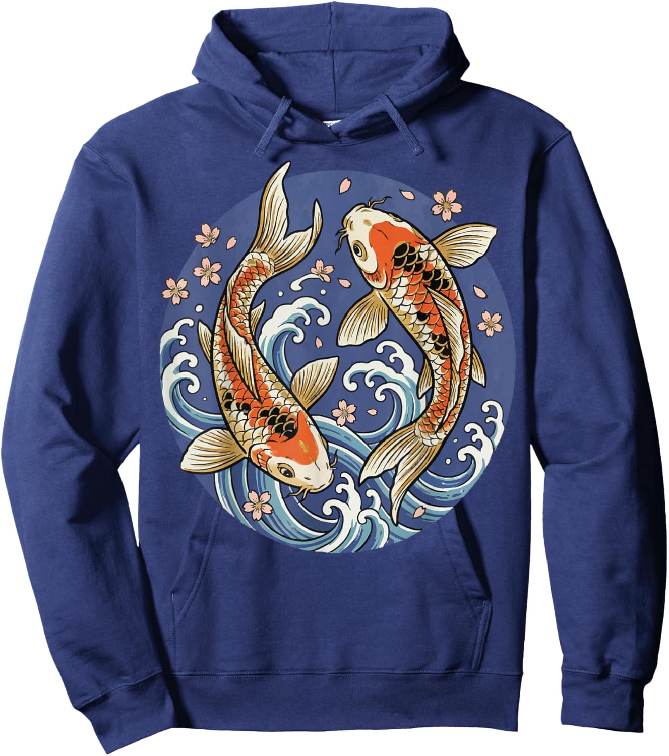Koi Fish Yin Yang Japan Hoodie - Hoodie | Navy