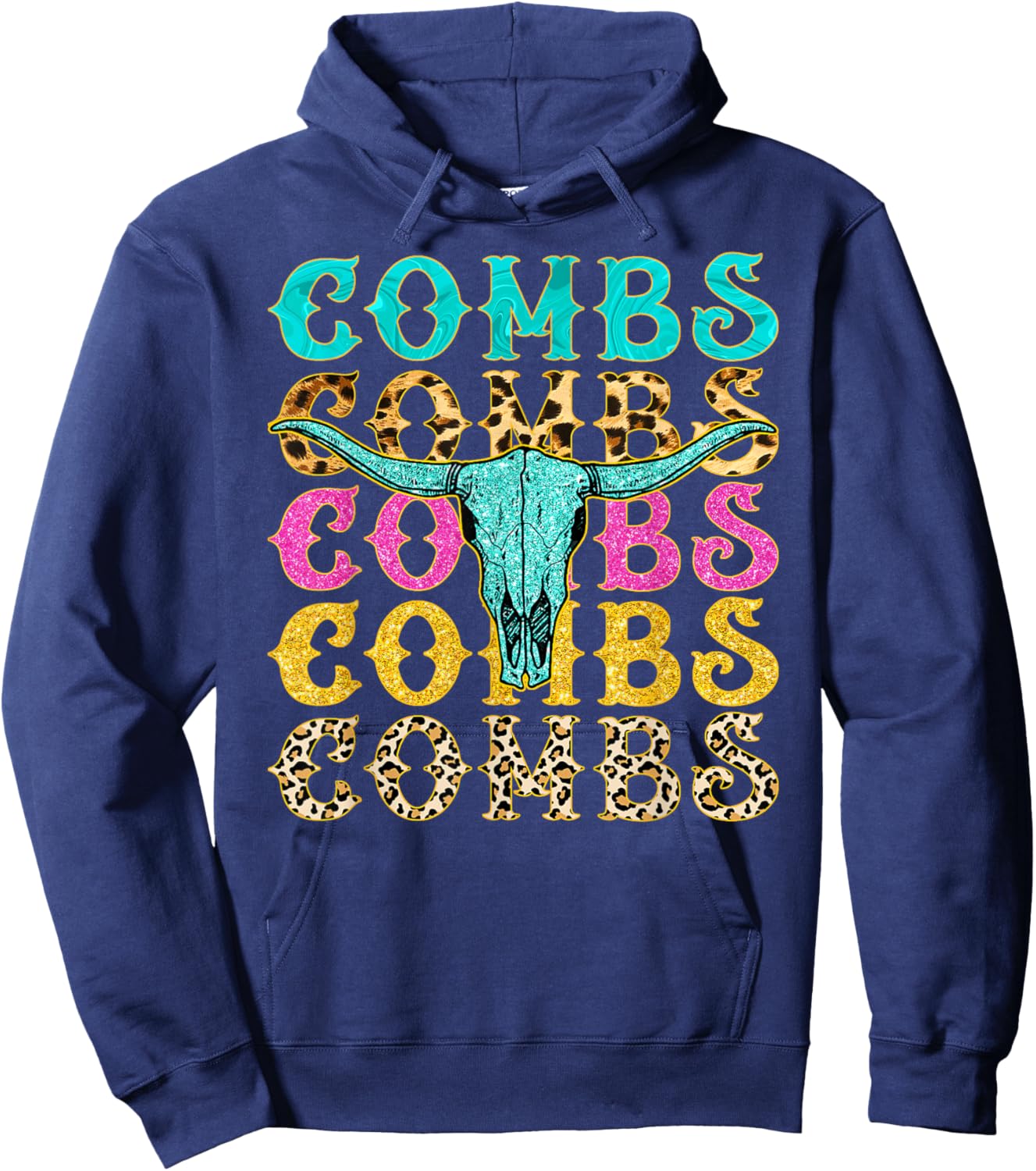 Vintage Combs Name Personalized, Combs Name 90s Style Hoodie - Hoodie | Navy