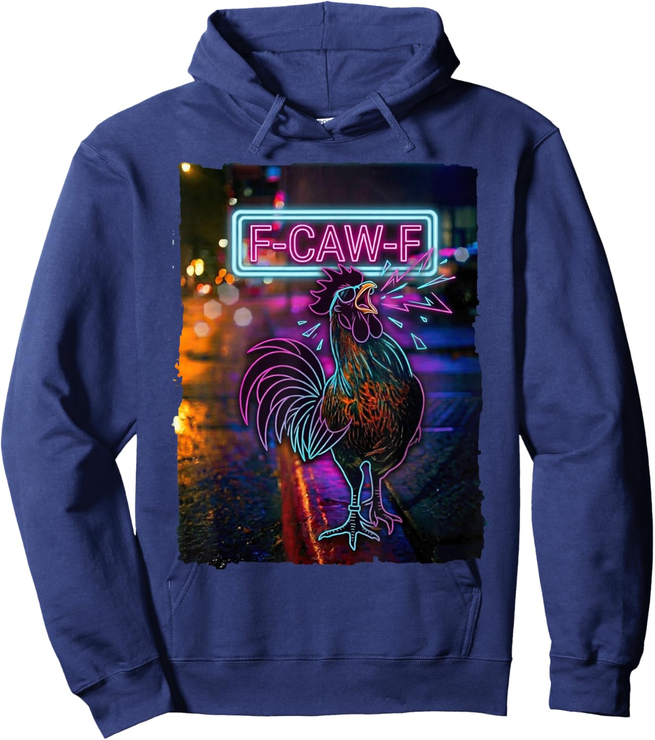 Quote Rooster Meme Humor Hoodie - Hoodie | Navy