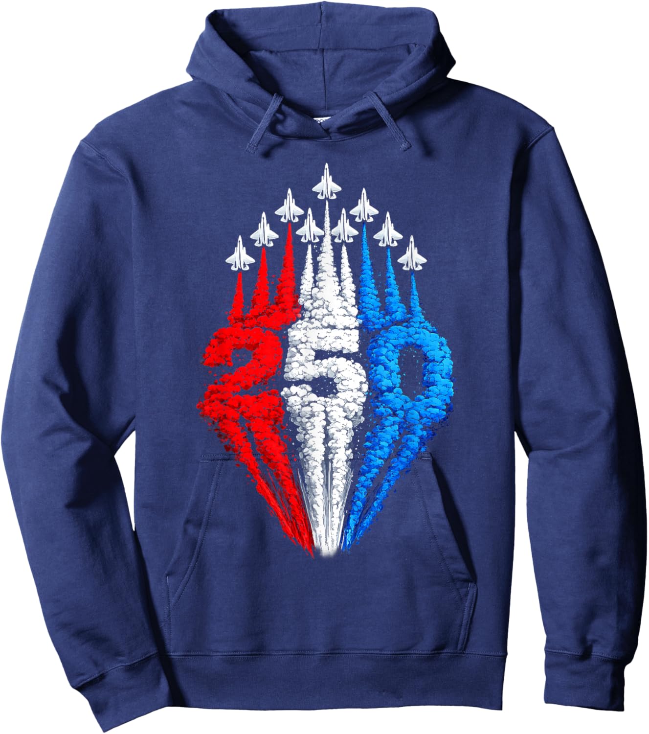 250 Years American 1776 2026 250th USA Patriotic 4th of July Hoodie - Hoodie | Navy