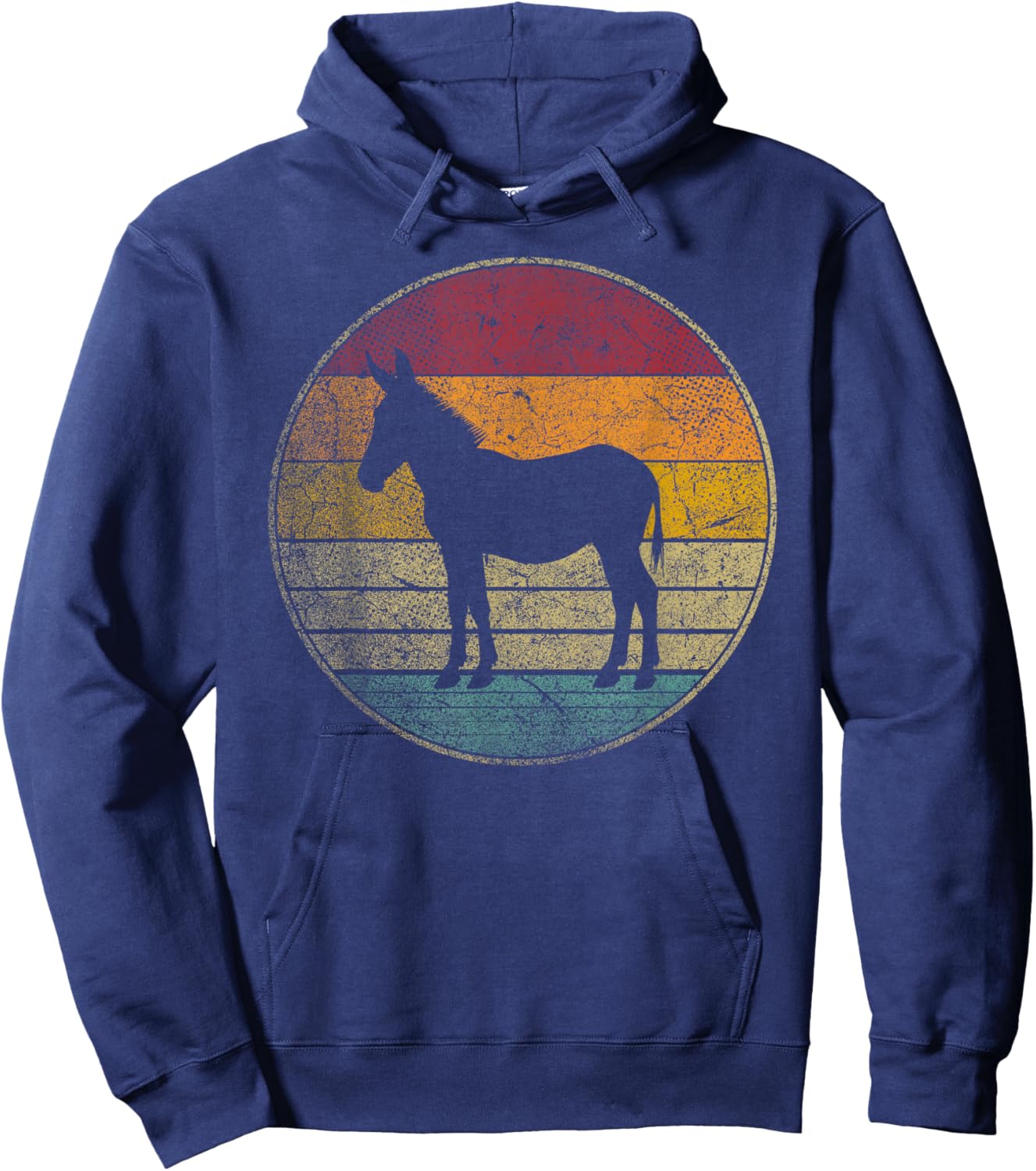 Donkey - Vintage Love Women Kids Men Funny Retro Hoodie - Hoodie | Navy