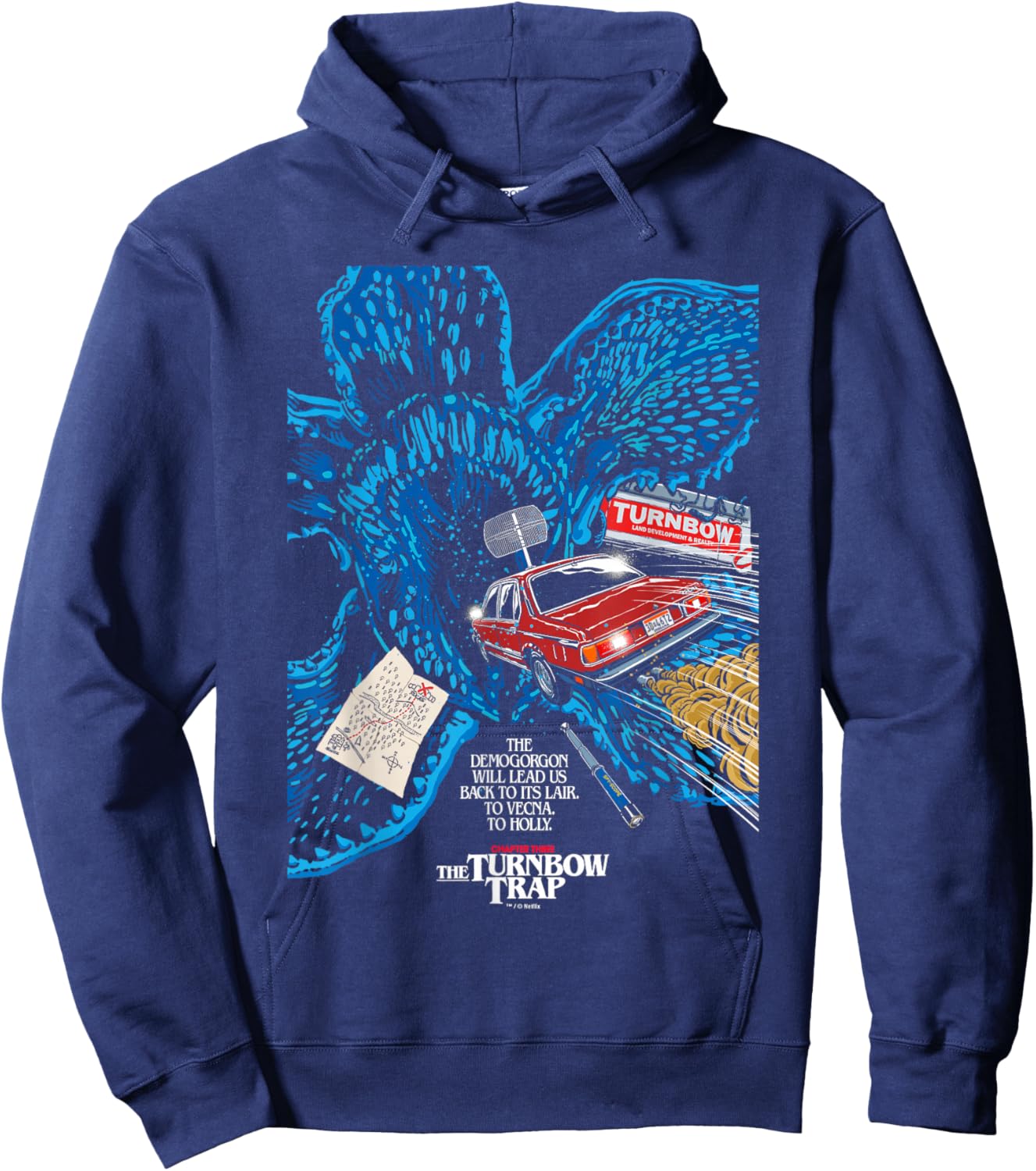 Stranger Things Season 5 X Butcher Billy The Turnbow Trap Hoodie - Hoodie | Navy