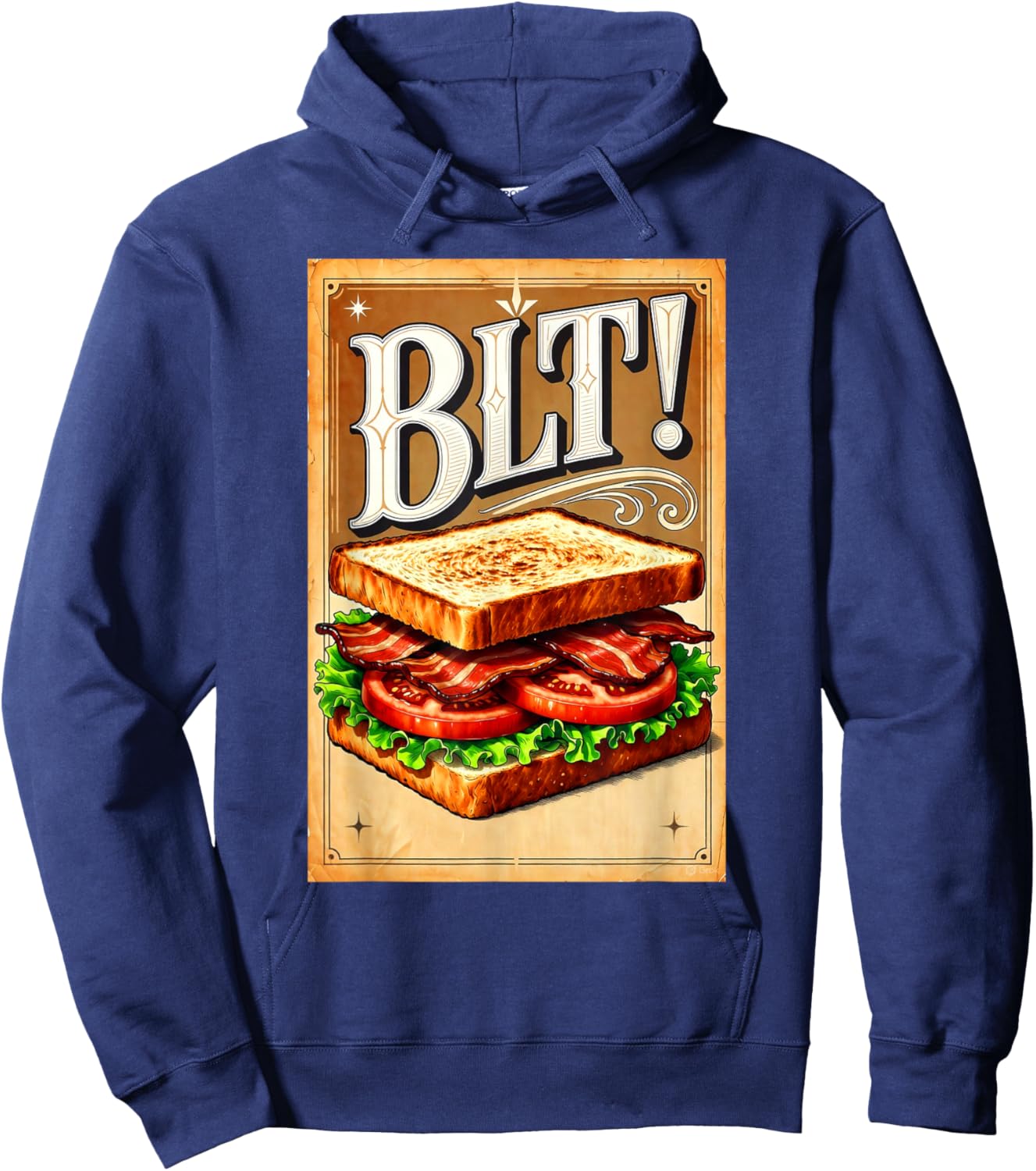 BLT Bacon Lettuce and Tomato Sandwich Hoodie - Hoodie | Navy