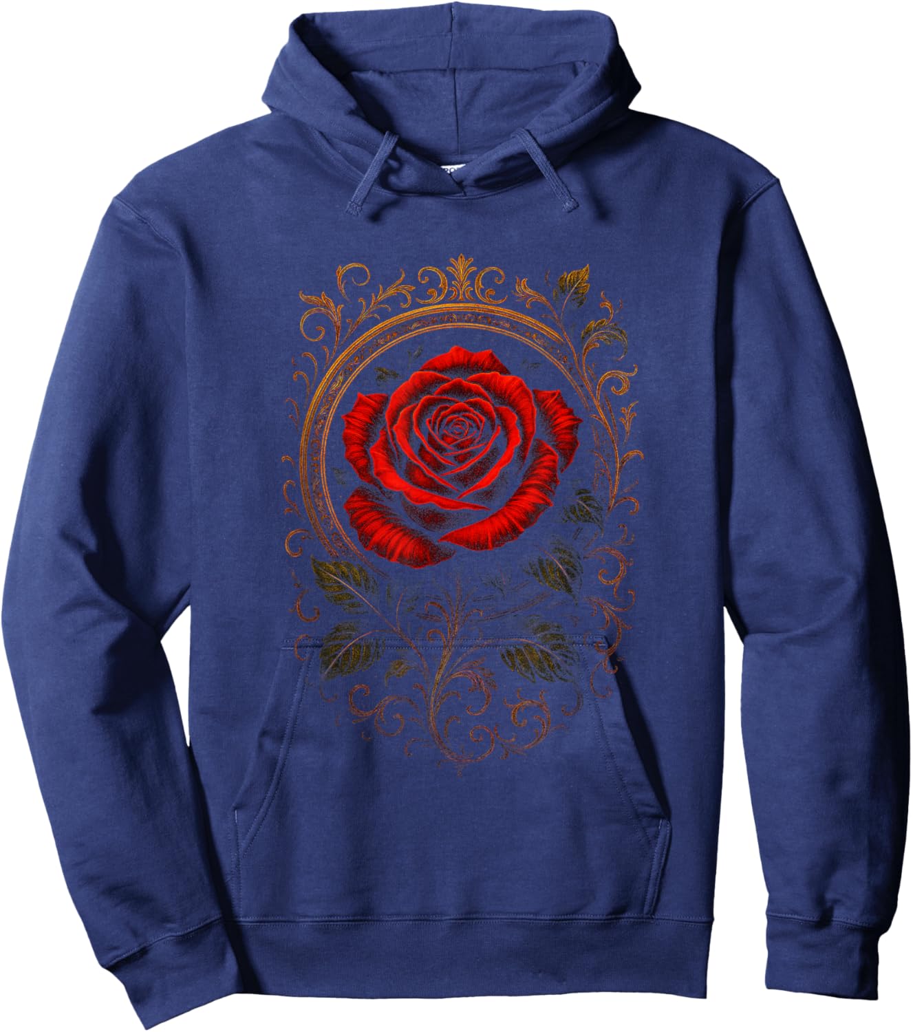 Enchanting Rose - Gothic Aesthetic Magic Hoodie - Hoodie | Navy