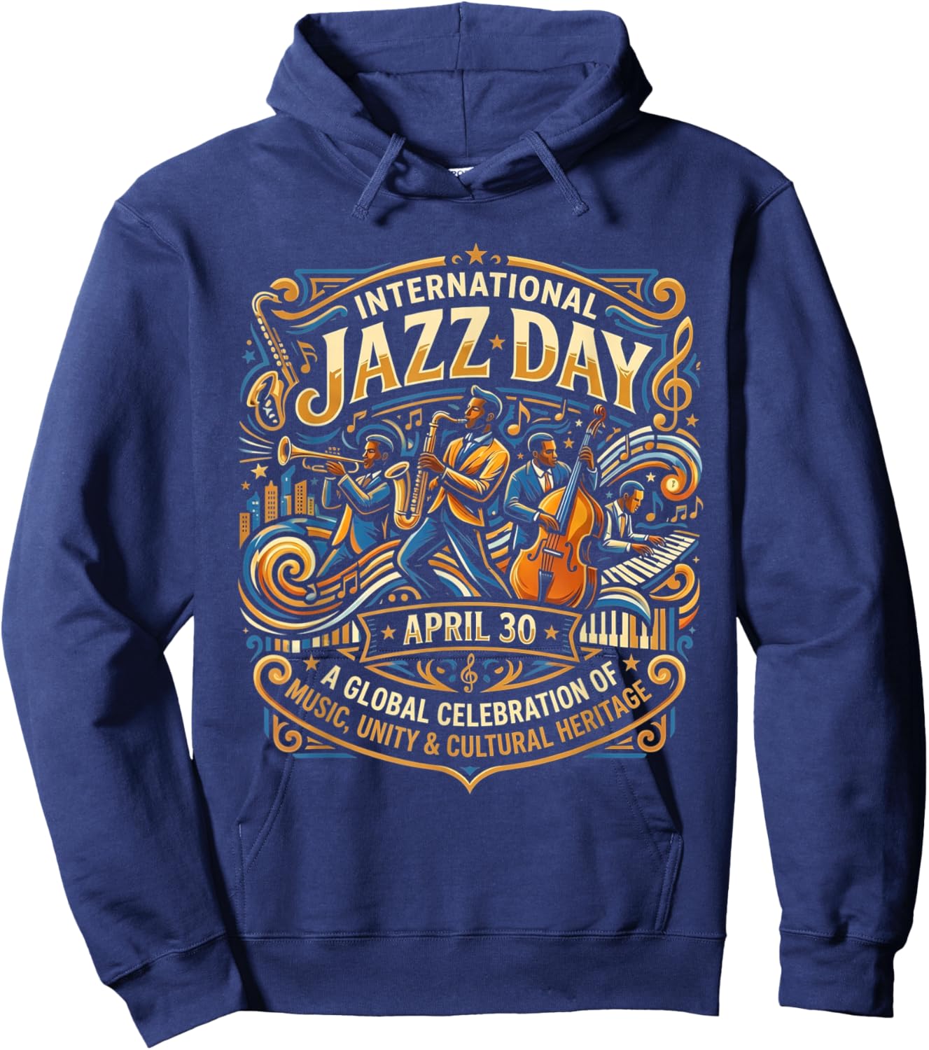 International Jazz Day Hoodie - Hoodie | Navy