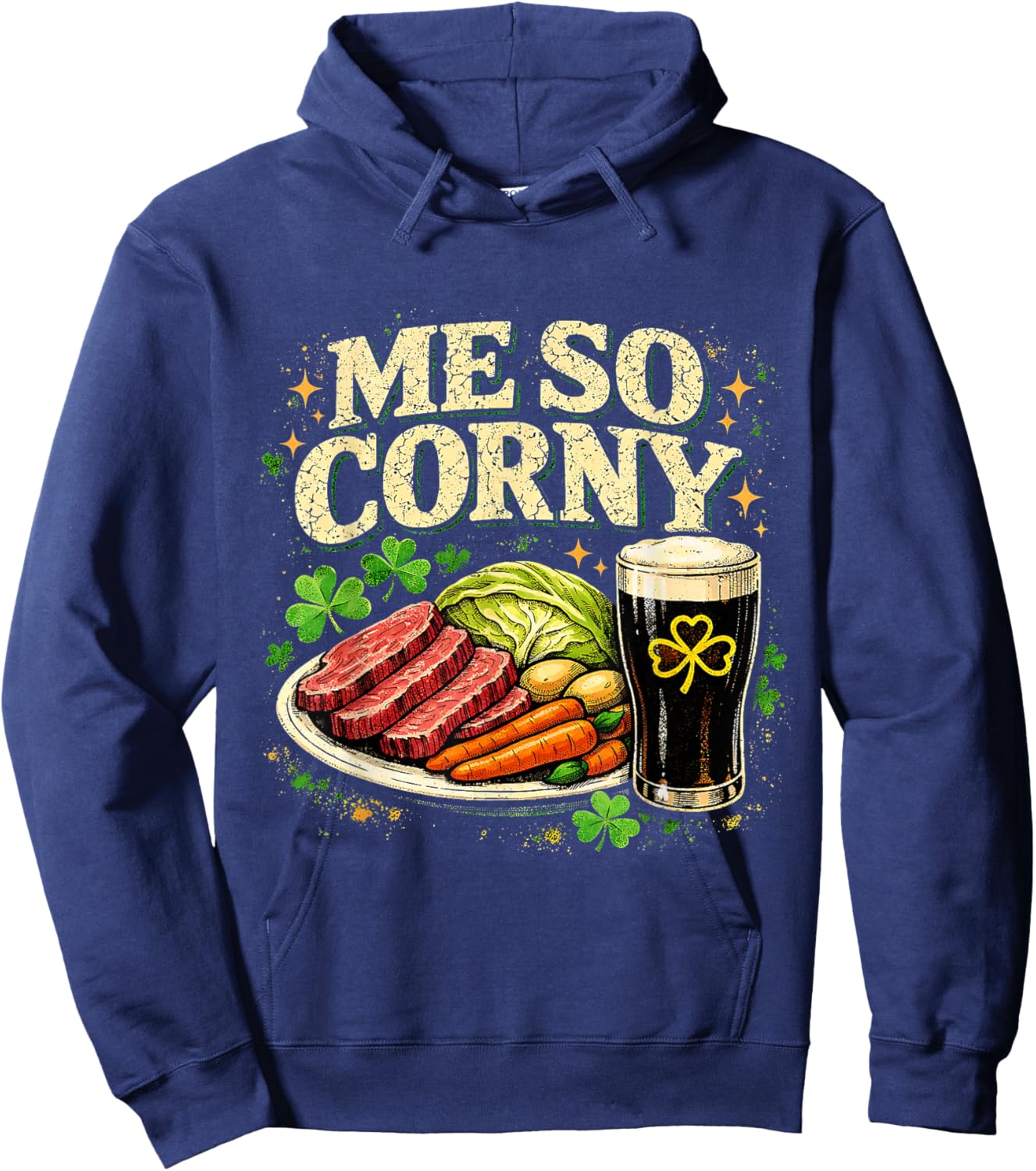 Funny St Patricks Day Food Hoodie - Hoodie | Navy