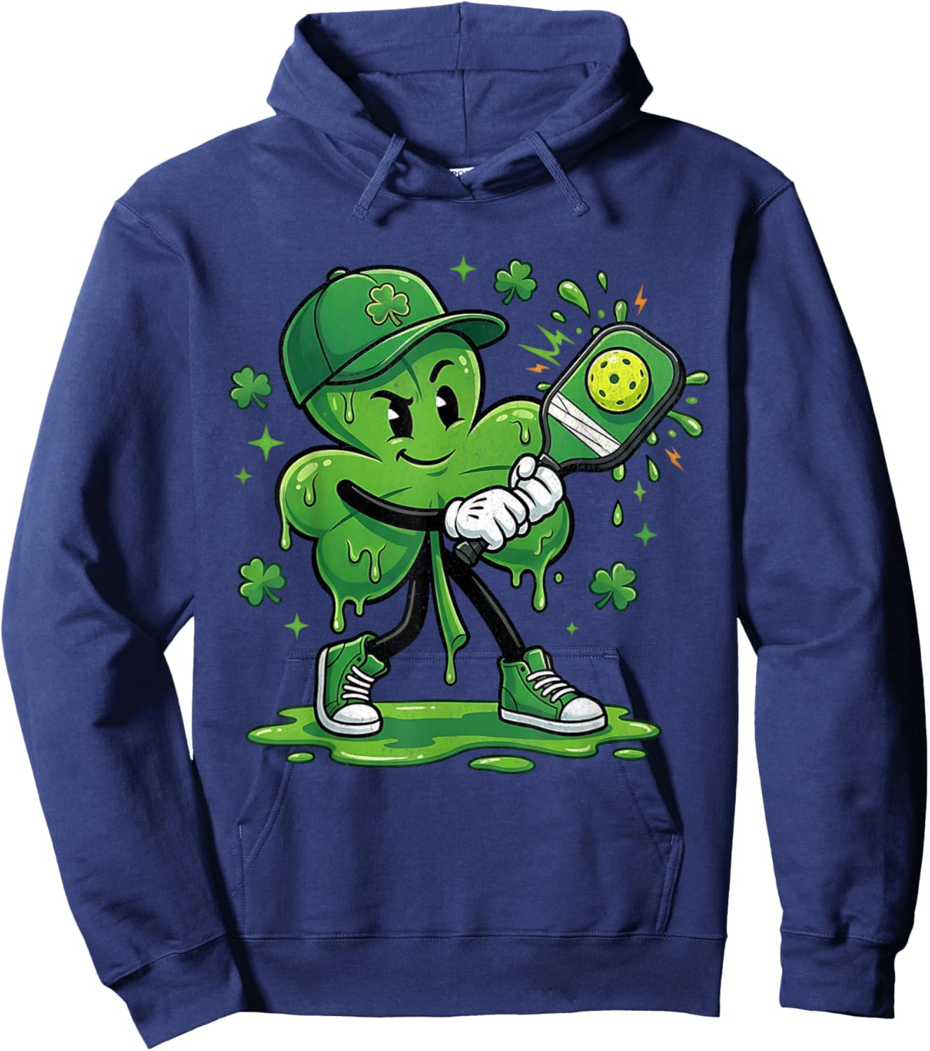 St Patricks Day Pickleball Saint Pattys Paddys Men Women Kid Hoodie - Hoodie | Navy