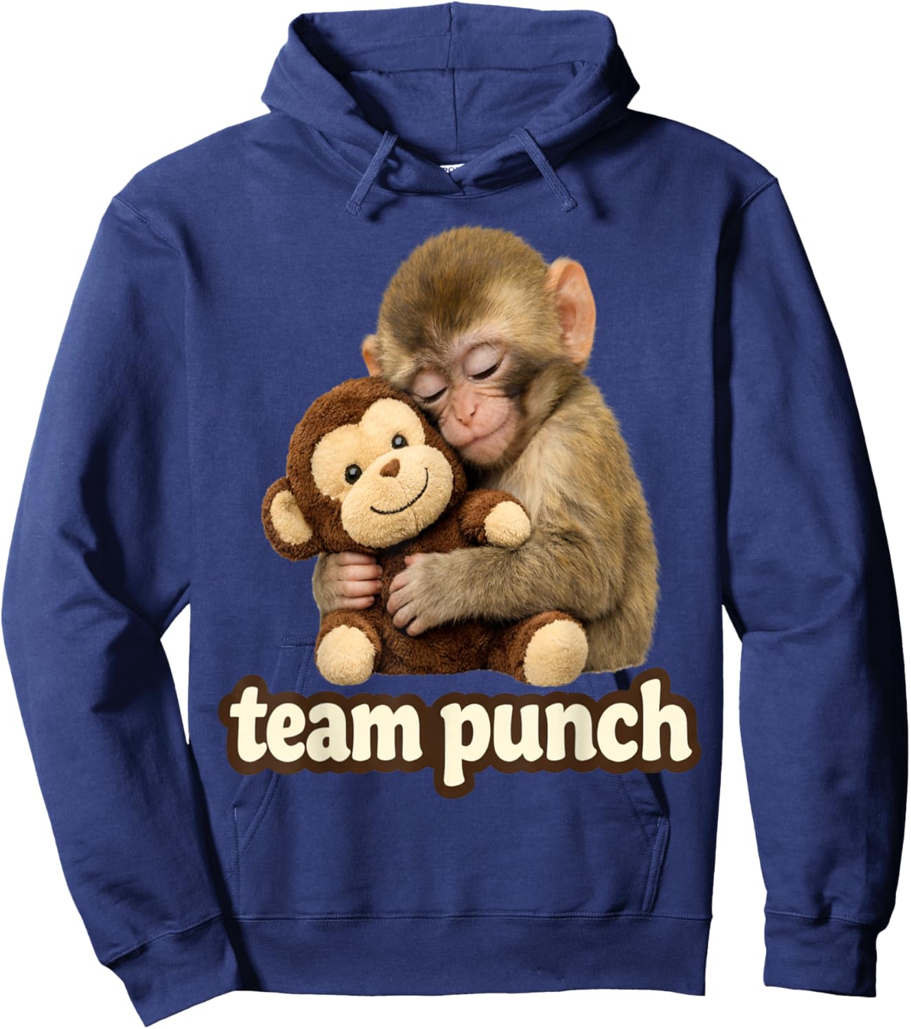 Cute Monkey Punch - Team Punch Kids and Animal Lovers Hoodie - Hoodie | Navy