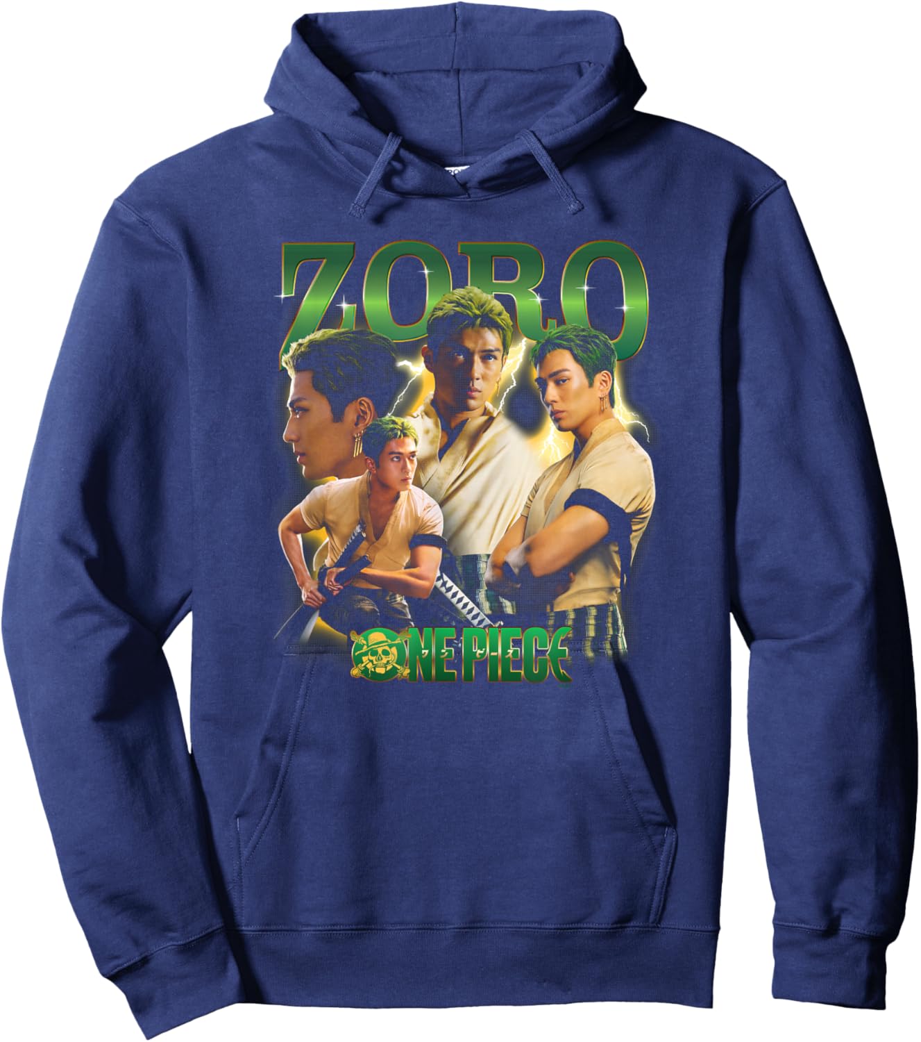 Netflix One Piece Zoro Heartthrob Officially Licensed Hoodie - Hoodie | Navy