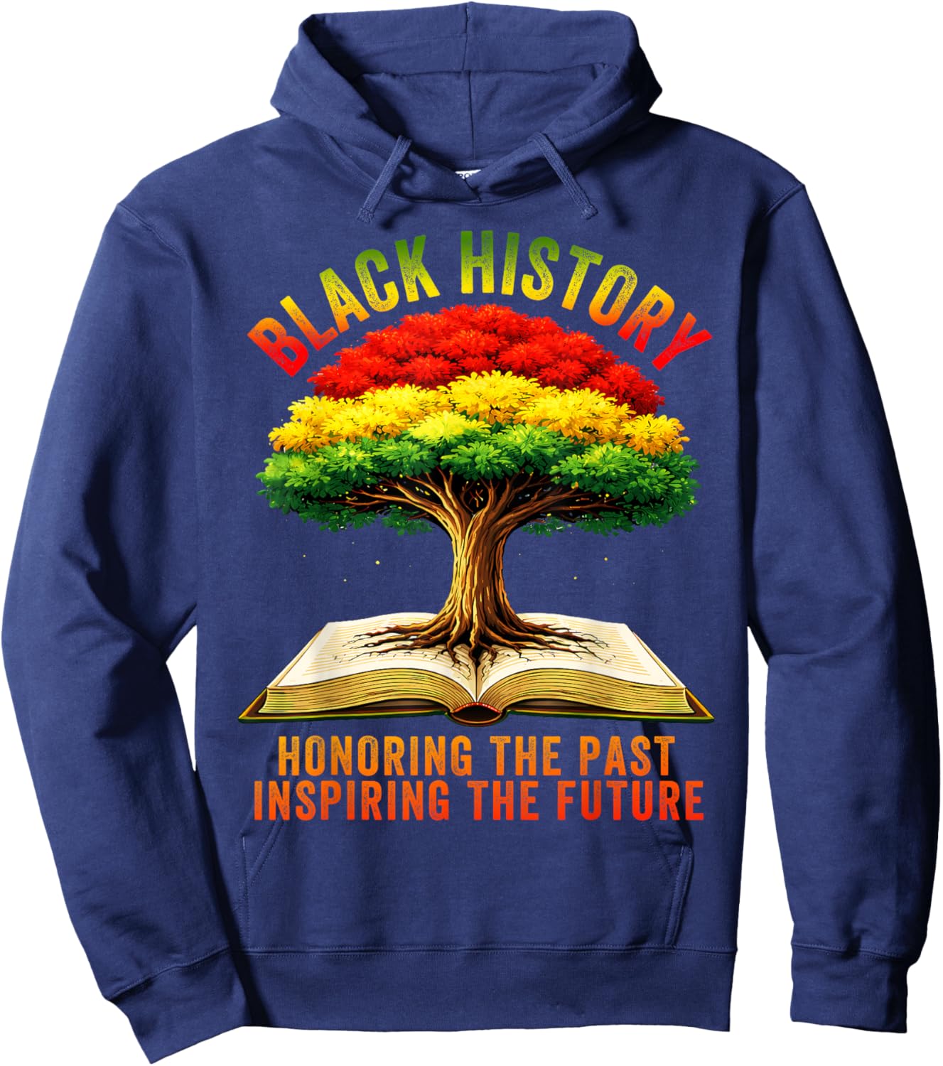 Black History Month Shirt Men Women Kids Patriotic African Hoodie - Hoodie | Navy