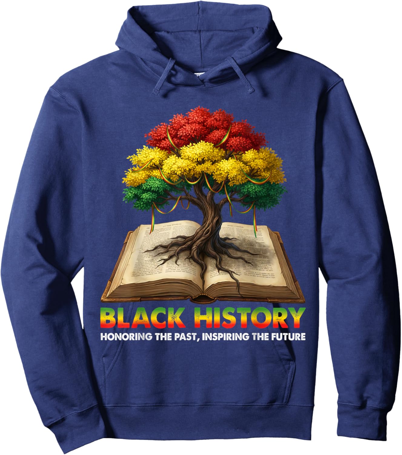 Honoring Past Inspiring Future Black History Education Teach Hoodie - Hoodie | Navy
