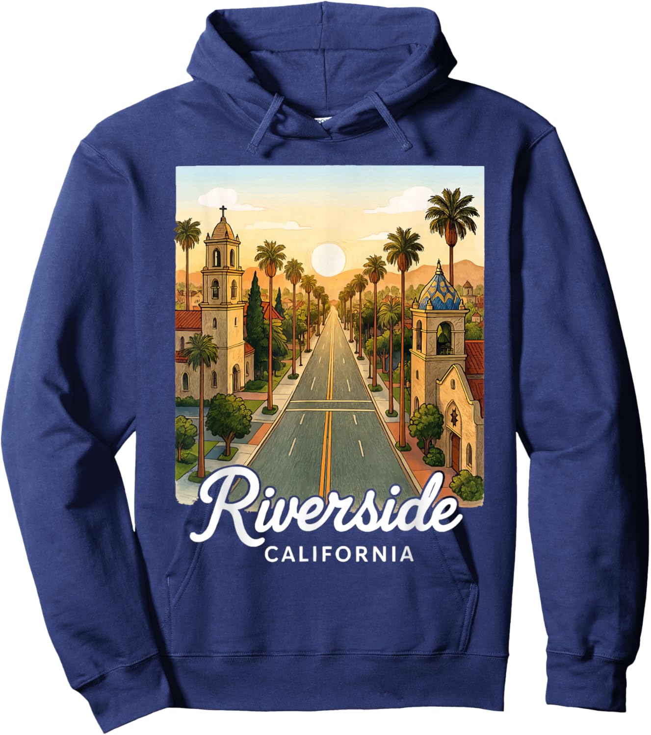 Riverside California Hoodie - Hoodie | Navy