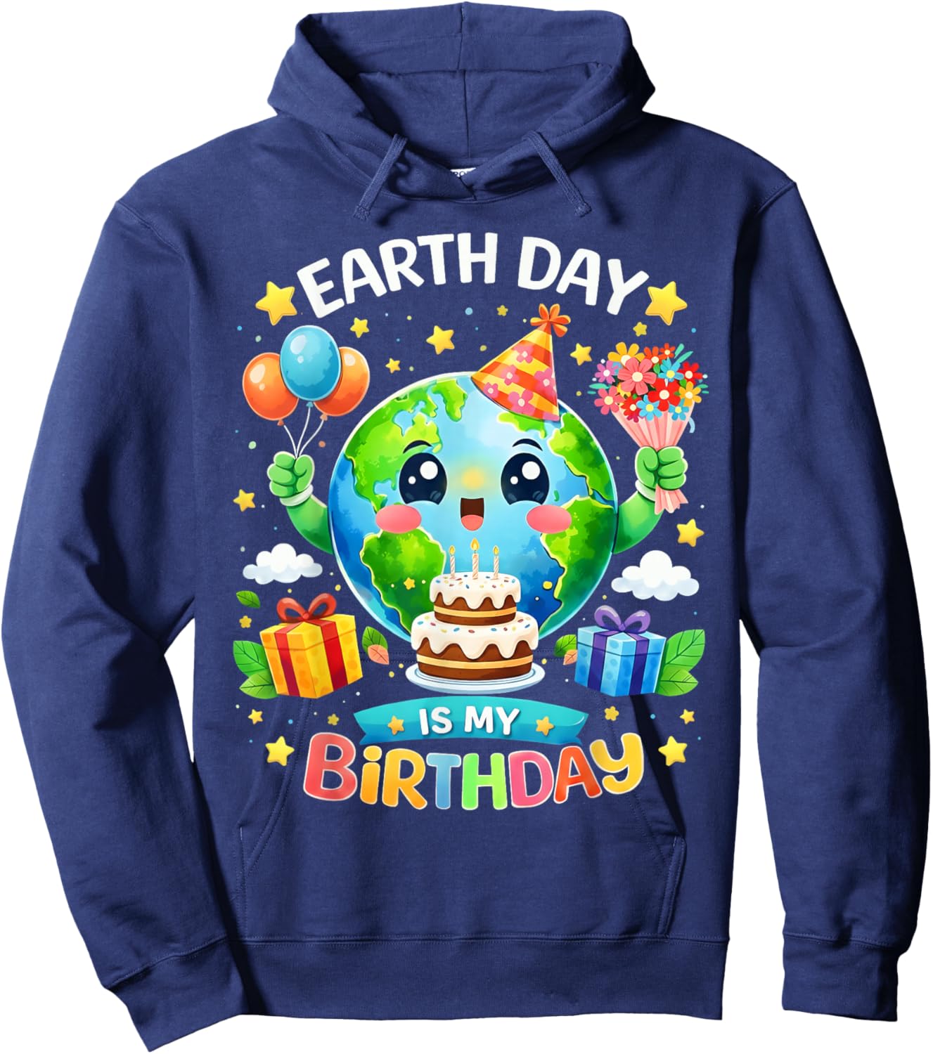 Earth Day is My Birthday Environment Party Men Women Kids Hoodie - Hoodie | Navy