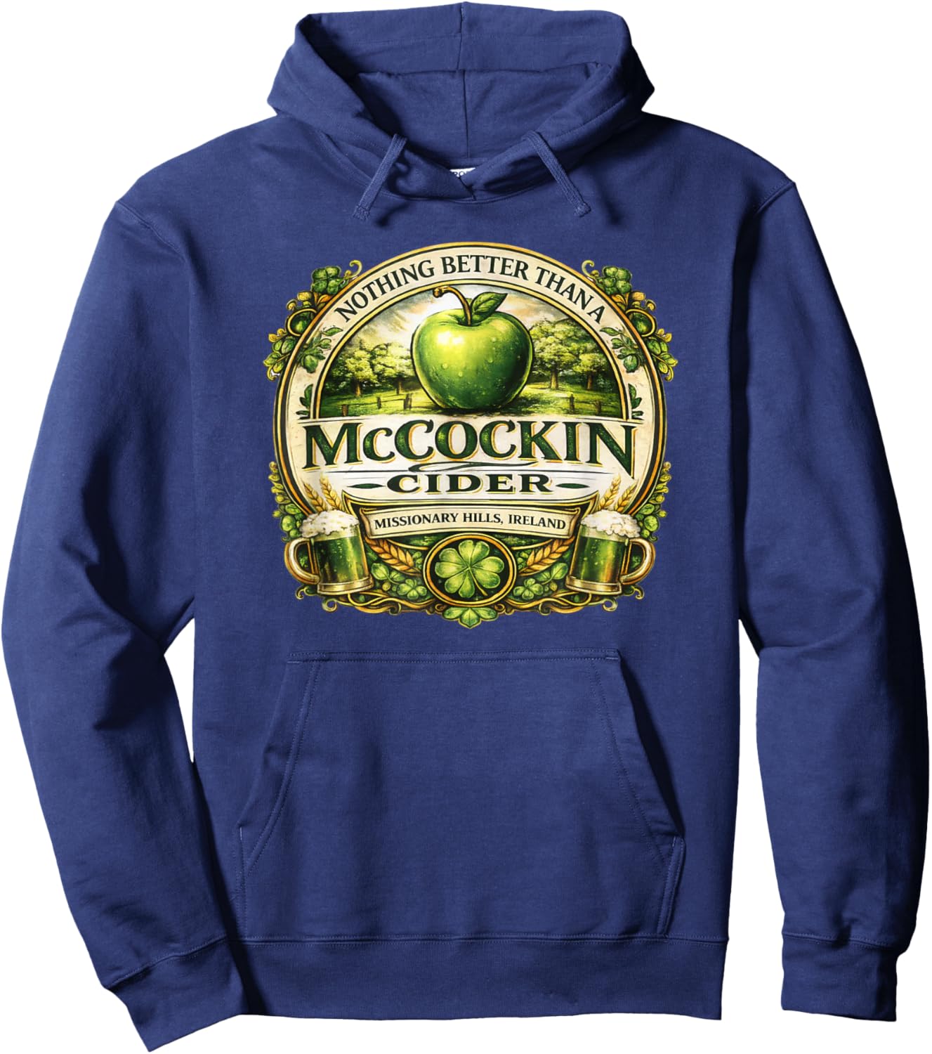 McCockin Cider St Patrick’s Day Edition Irish Hoodie - Hoodie | Navy