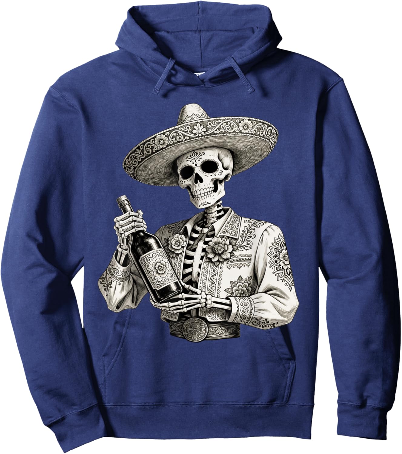 Dia De Los Muertos Costume Day of The Dead Sugar Skull Hoodie - Hoodie | Navy