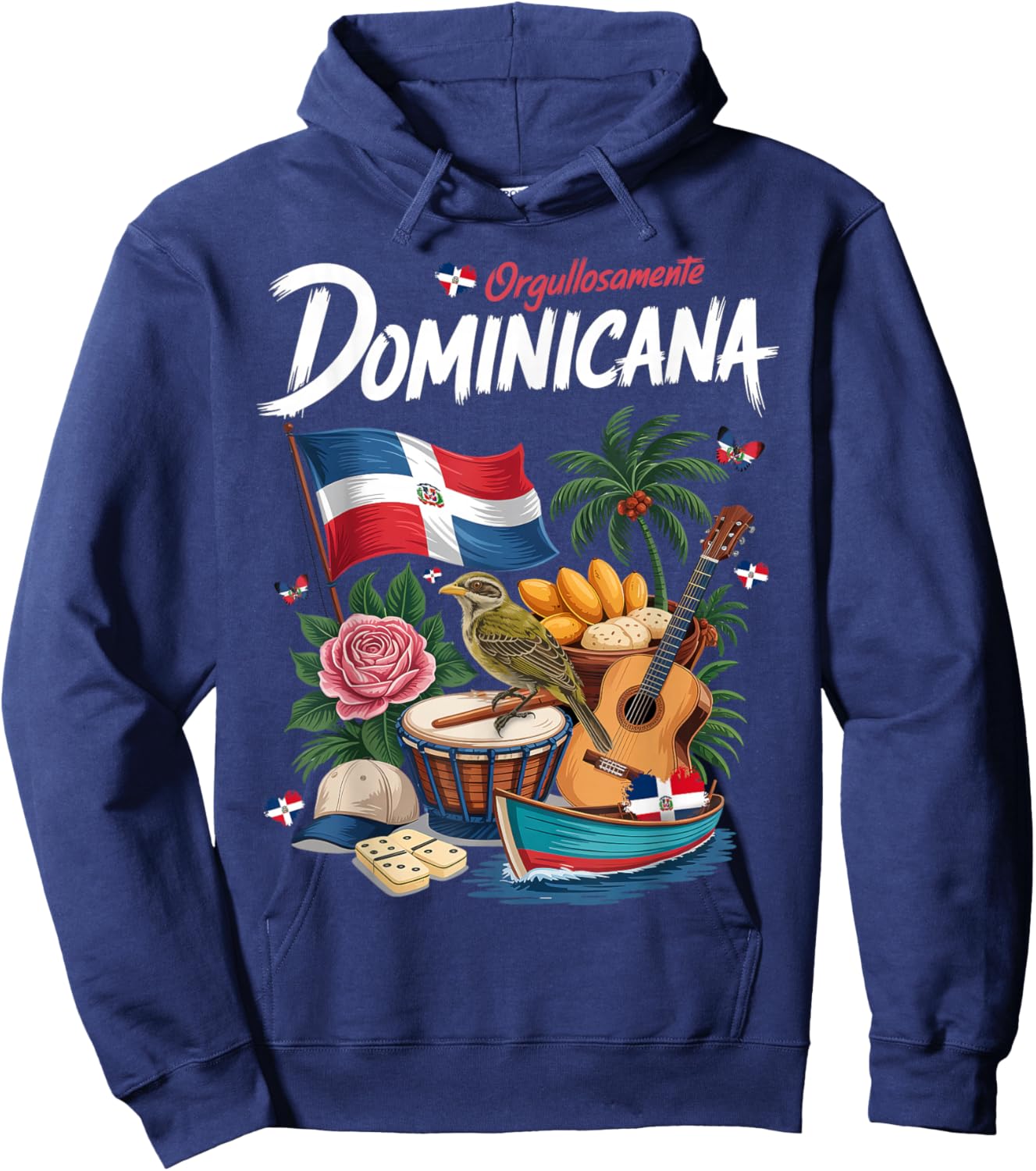 Dominicana Outfit Idea Dominican Republic Themed Hoodie - Hoodie | Navy