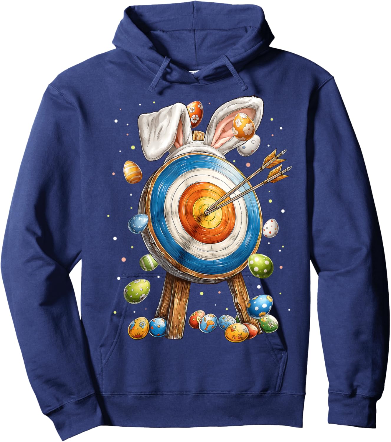 Archery Archer Easter Rabbit Eggs Bunny Ears Hoodie - Hoodie | Navy