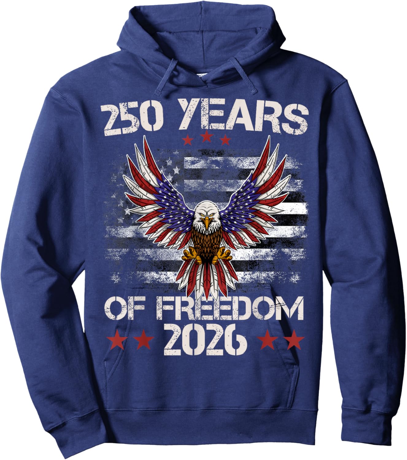 4Th of July Patriotic 250Th Anniversary 250 Years Freedom Hoodie - Hoodie | Navy