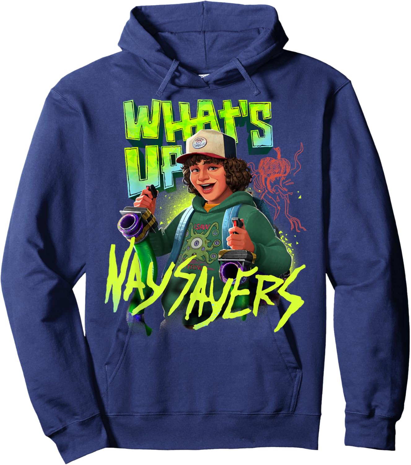 Stranger Things Tales from '85 What's Up Nay Sayers Dustin Hoodie - Hoodie | Navy