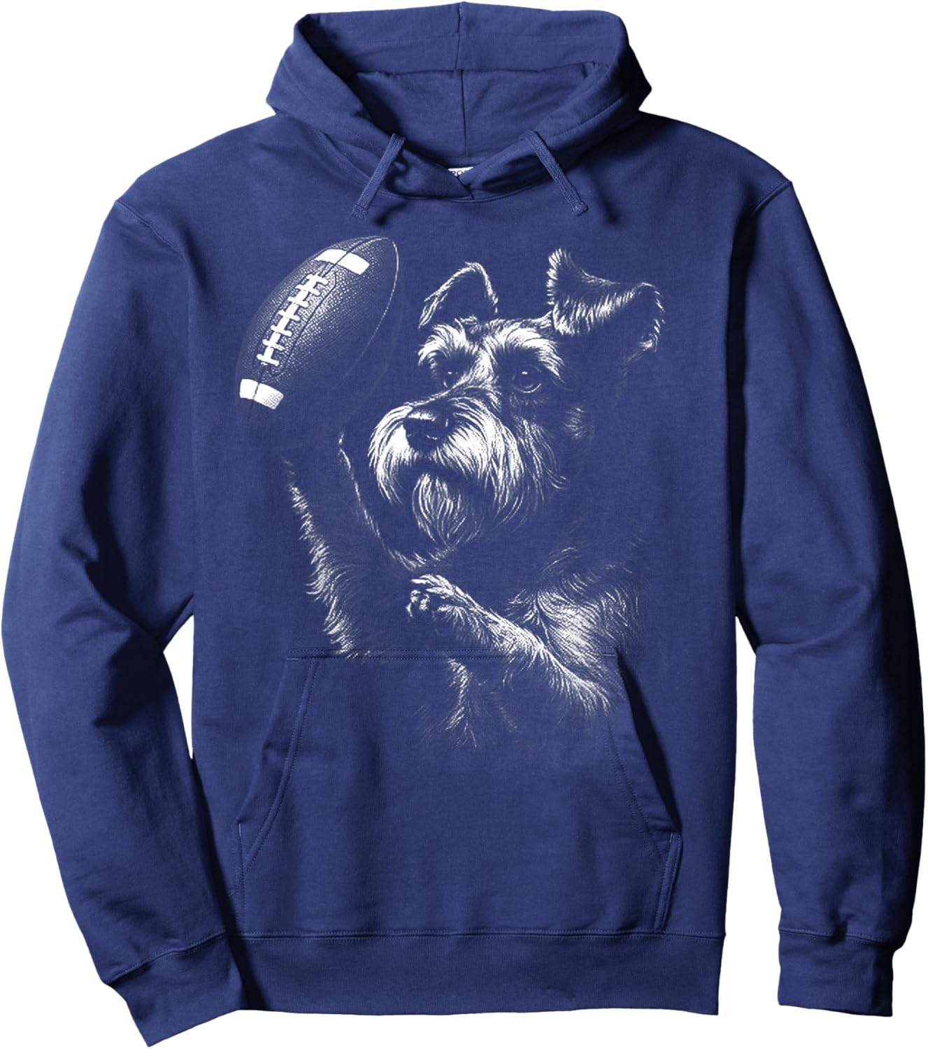 Schnauzer American Football Sports Dog Lover Hoodie - Hoodie | Navy