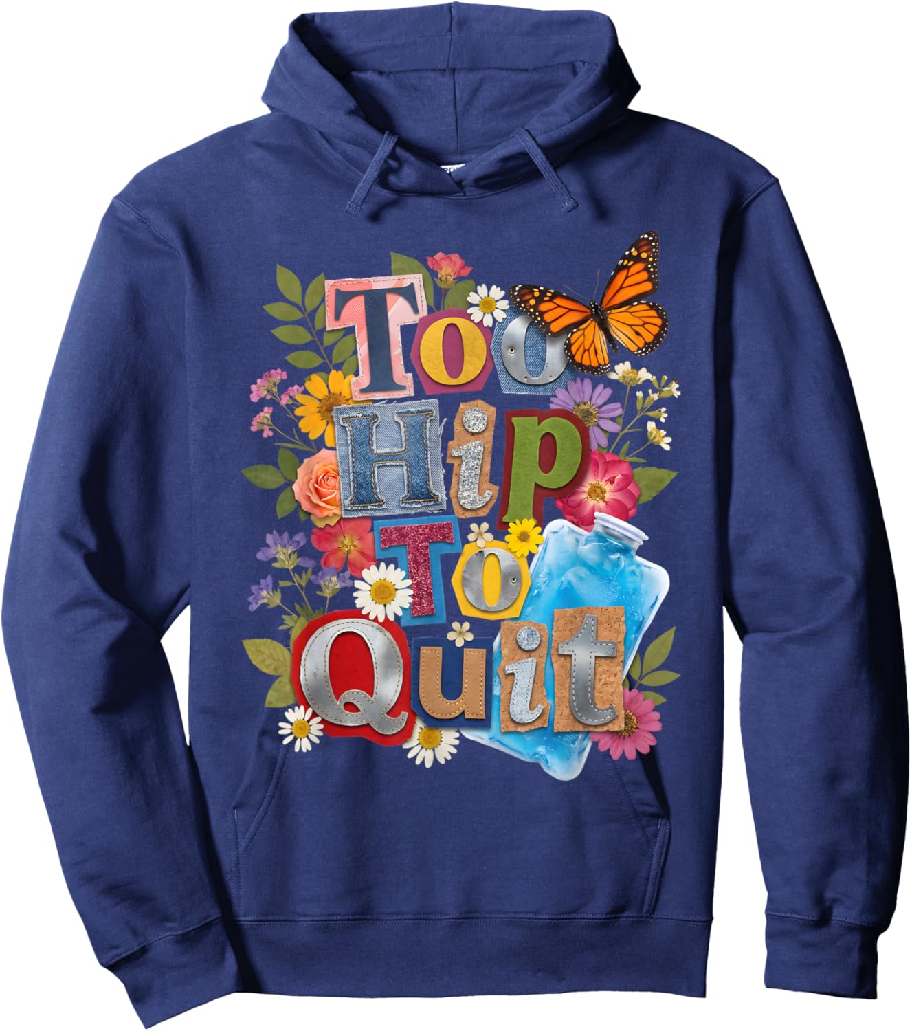 Hip Replacement Recovery Hoodie - Hoodie | Navy