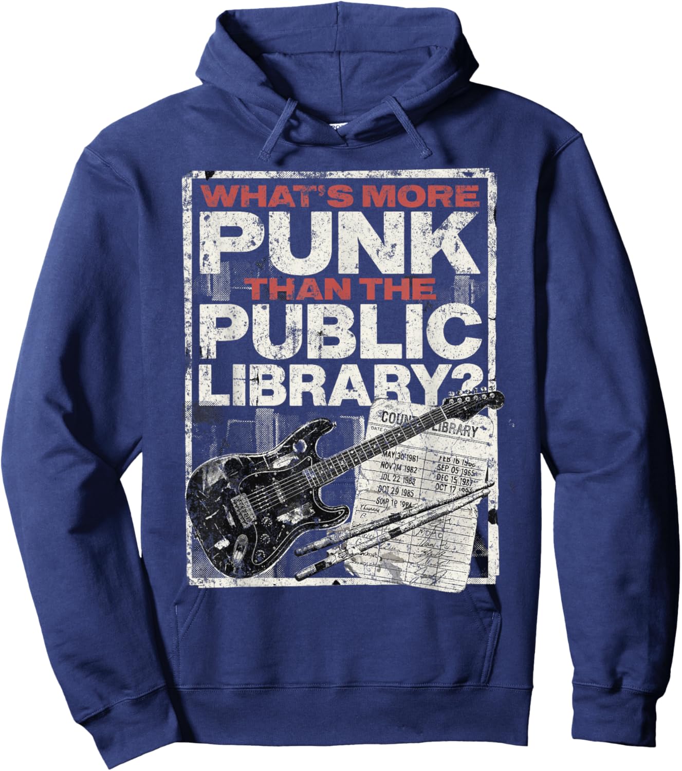 What's More Punk Than The Public Library Hoodie - Hoodie | Navy
