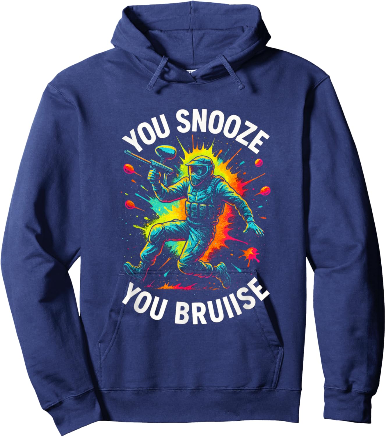 You Snooze You Bruise - Funny Paintball Art Player Hoodie - Hoodie | Navy