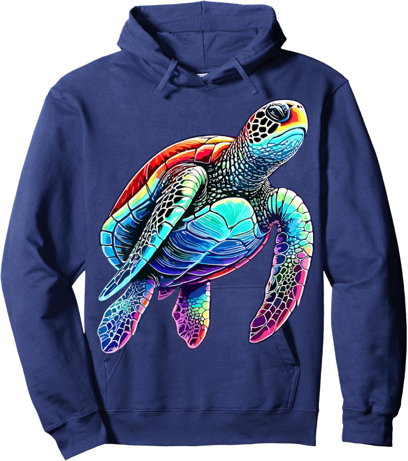 Hawaii Tie Dye Sea Turtle Hawaiian Hoodie - Hoodie | Navy