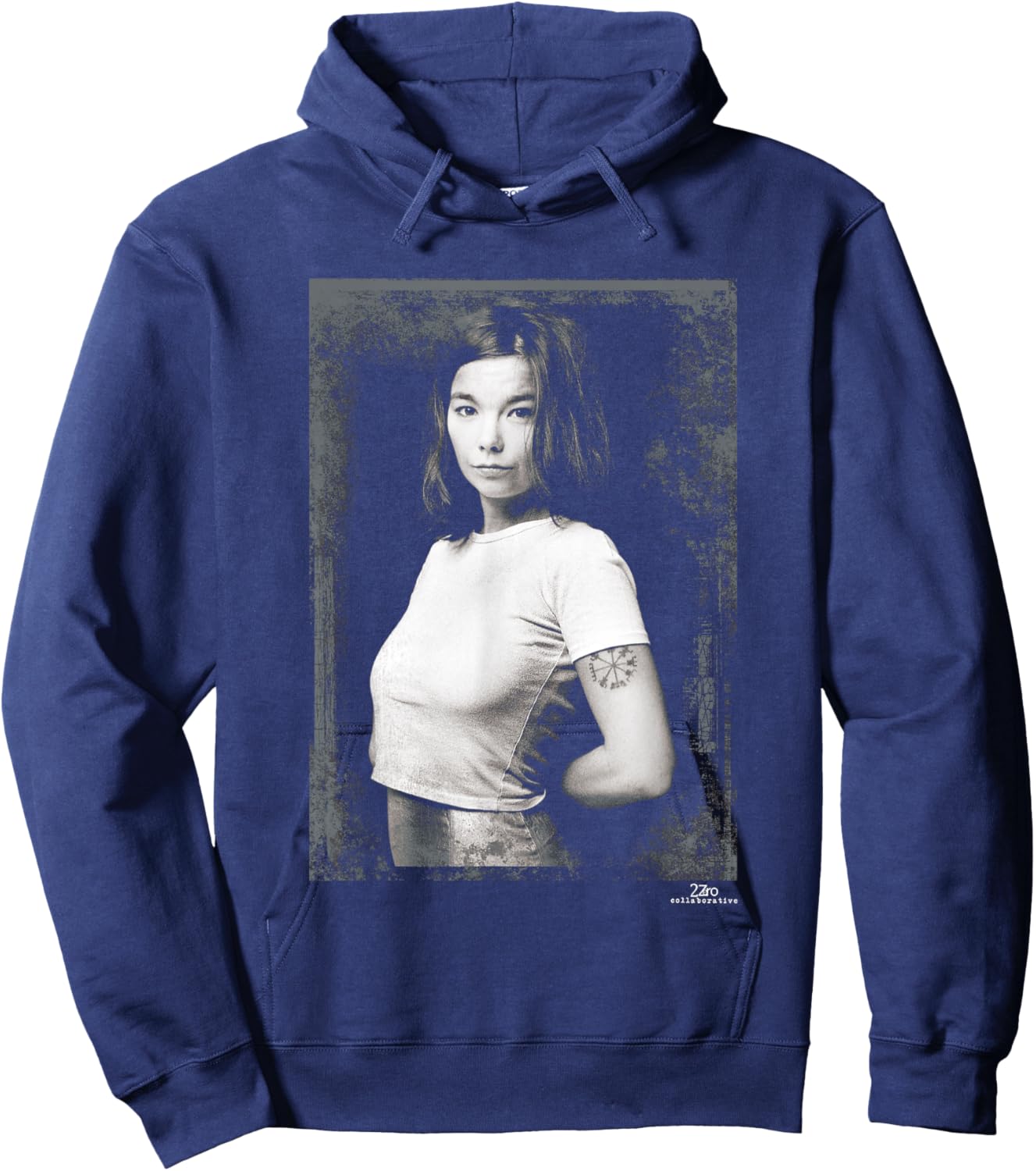 Bjork Debut Tour Era Photo by Phil Nicholls Hoodie - Hoodie | Navy