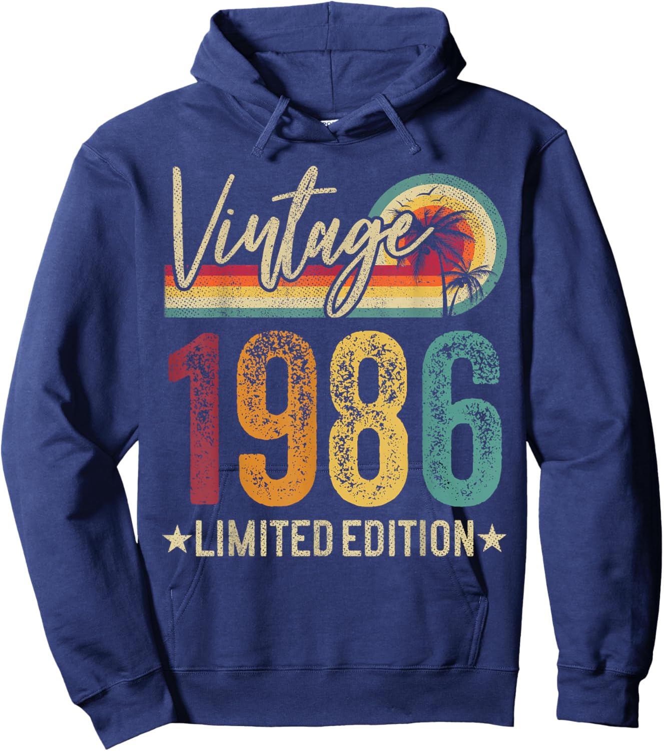 1986 40th Birthday 40 Years Old Retro Men Women - Vintage Hoodie - Hoodie | Navy