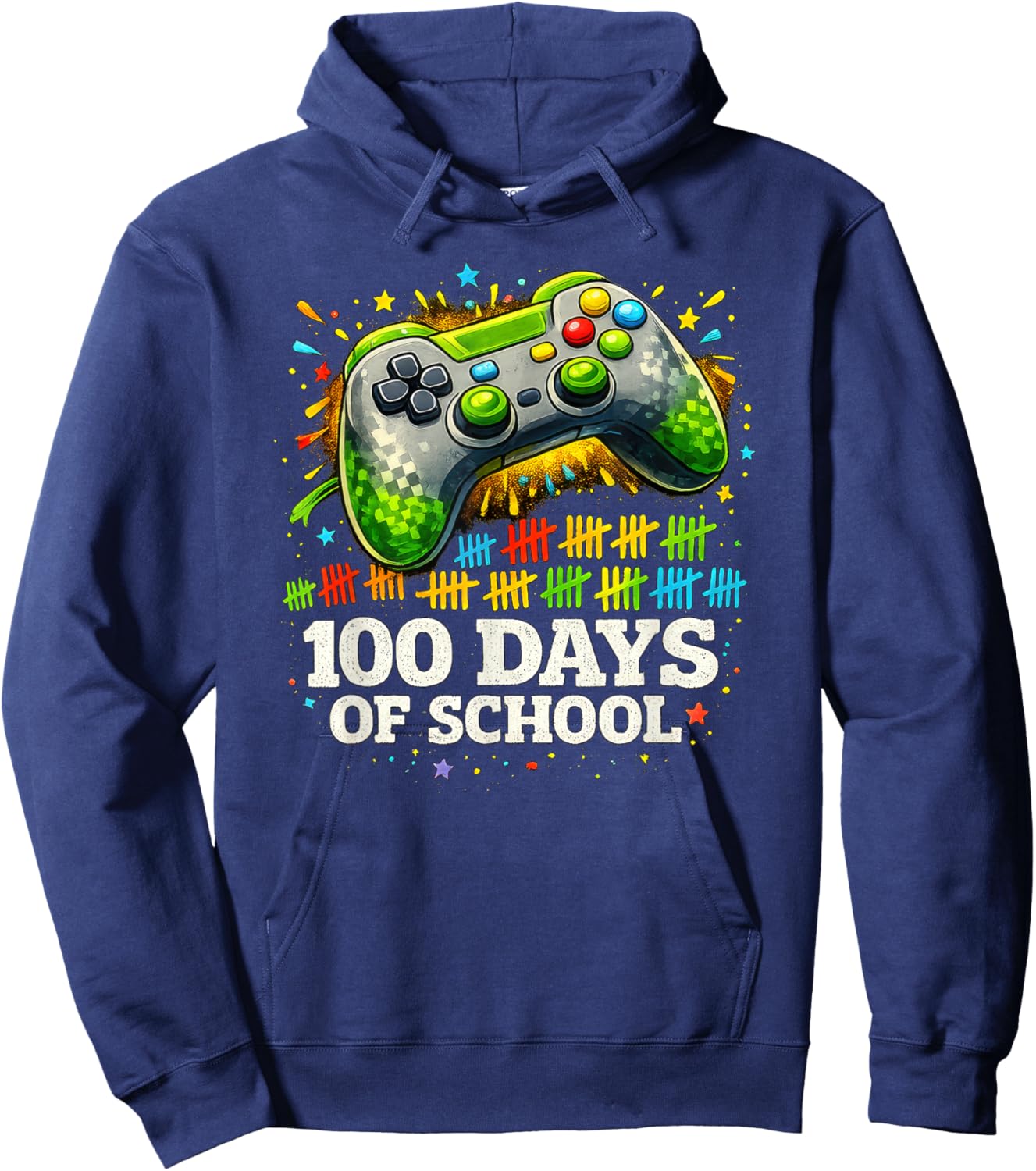 100 Days Level Unlocked Gaming 100 Days of School Boys Hoodie - Hoodie | Navy