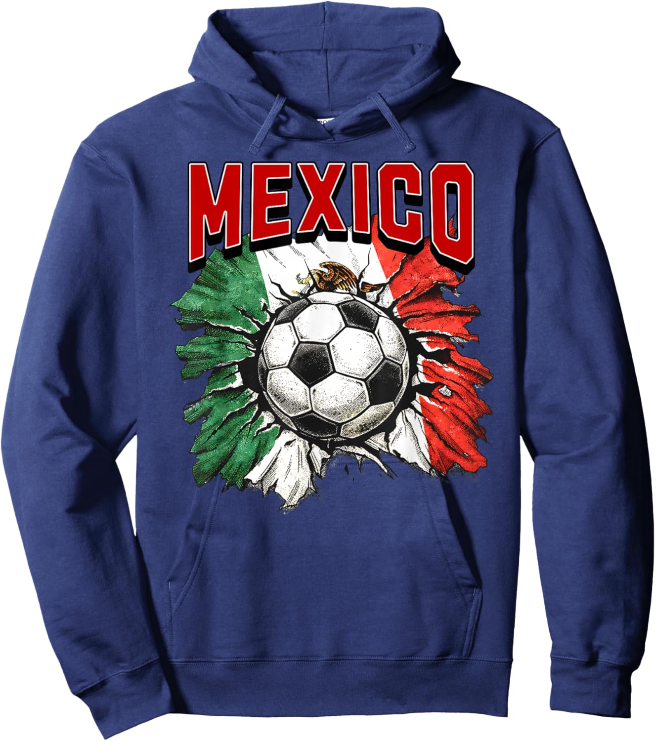 Mexican Flag Soccer Mexico Pride Futbol Family Cup Hoodie - Hoodie | Navy