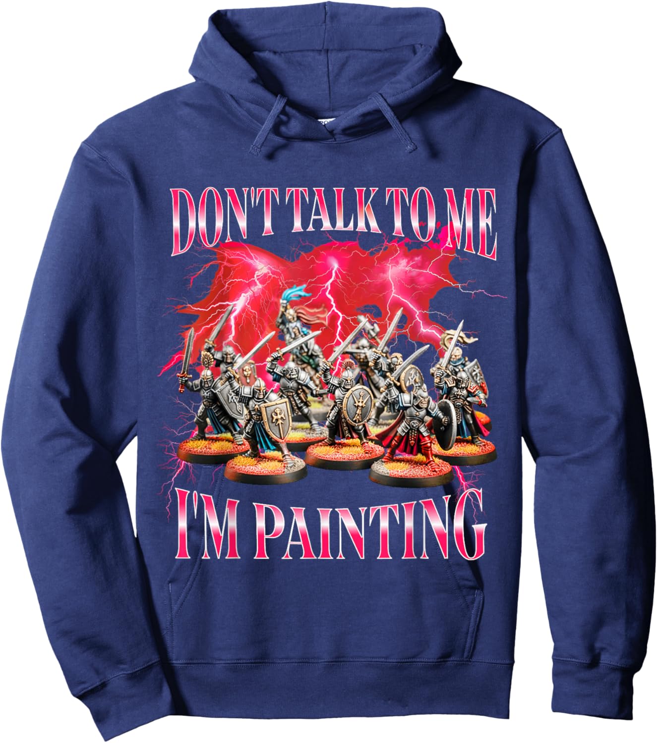 Miniature Painting Don't Talk to Me I'm Painter Bootleg Hoodie - Hoodie | Navy