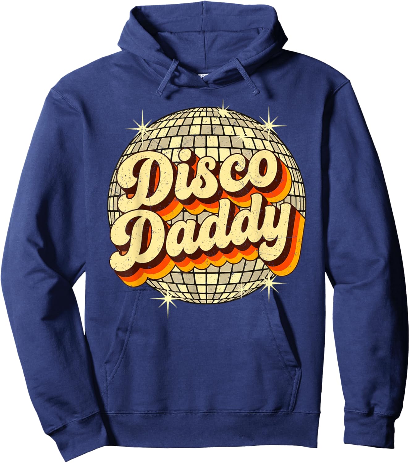Vintage Retro Ball 70s Disco Daddy Party Hoodie - Hoodie | Navy
