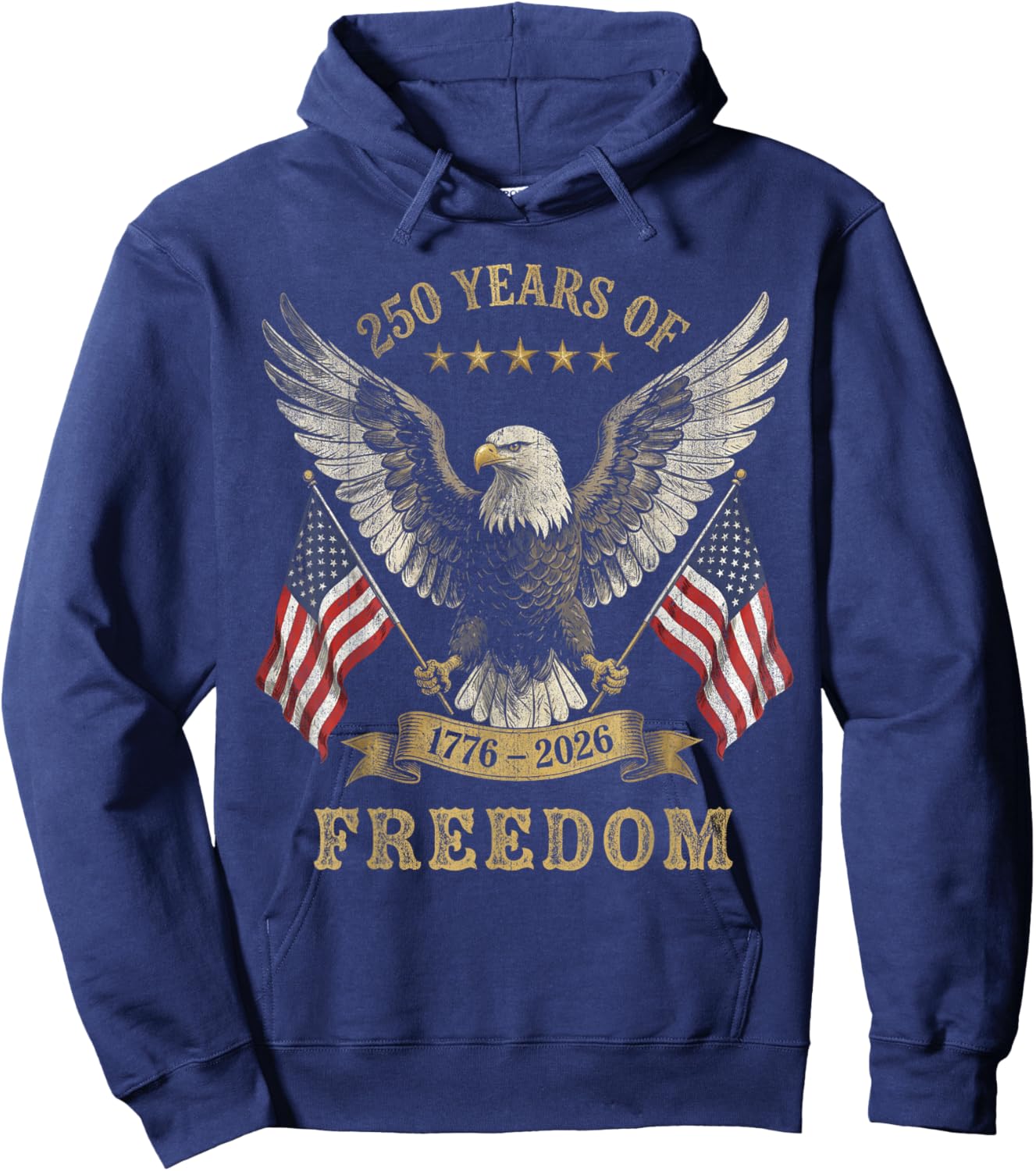 250 Years of Freedom America 1776 2026 Hoodie - Hoodie | Navy