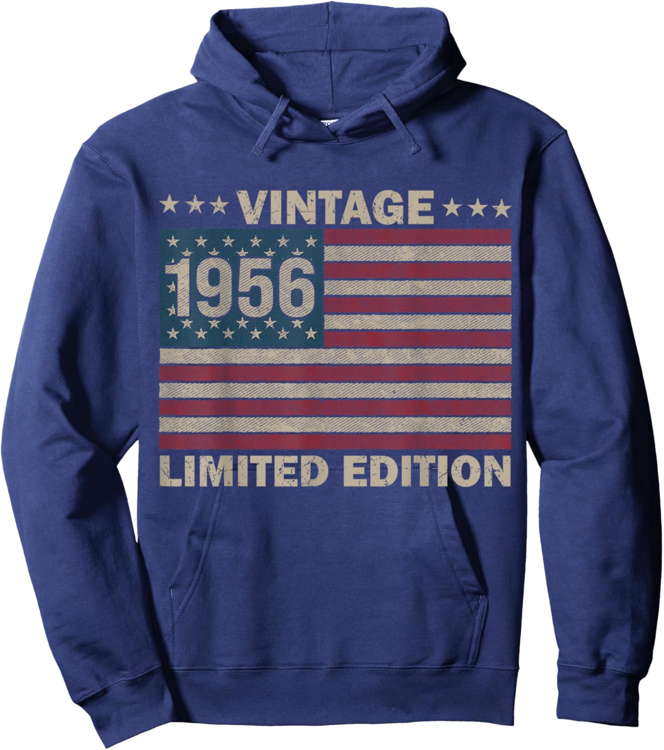 US Flag 70 Birthday American USA Men 70yr 1956 70th Birthday Hoodie - Hoodie | Navy