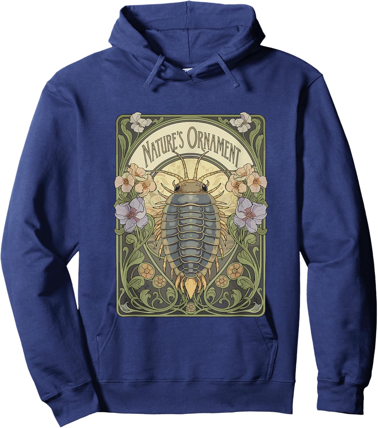 Nature’s Ornament Elegant Isopod Art Nouveau Collector Hoodie - Hoodie | Navy